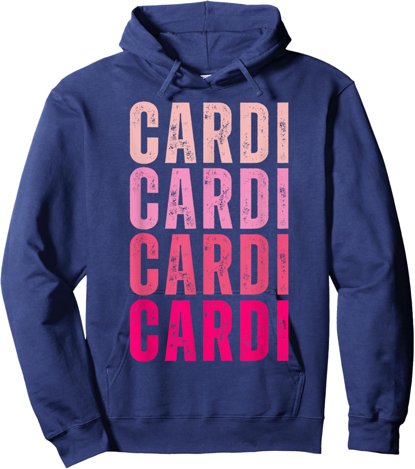 Vintage Cardi Personalized Name I Love Cardi Hoodie - Hoodie | Navy