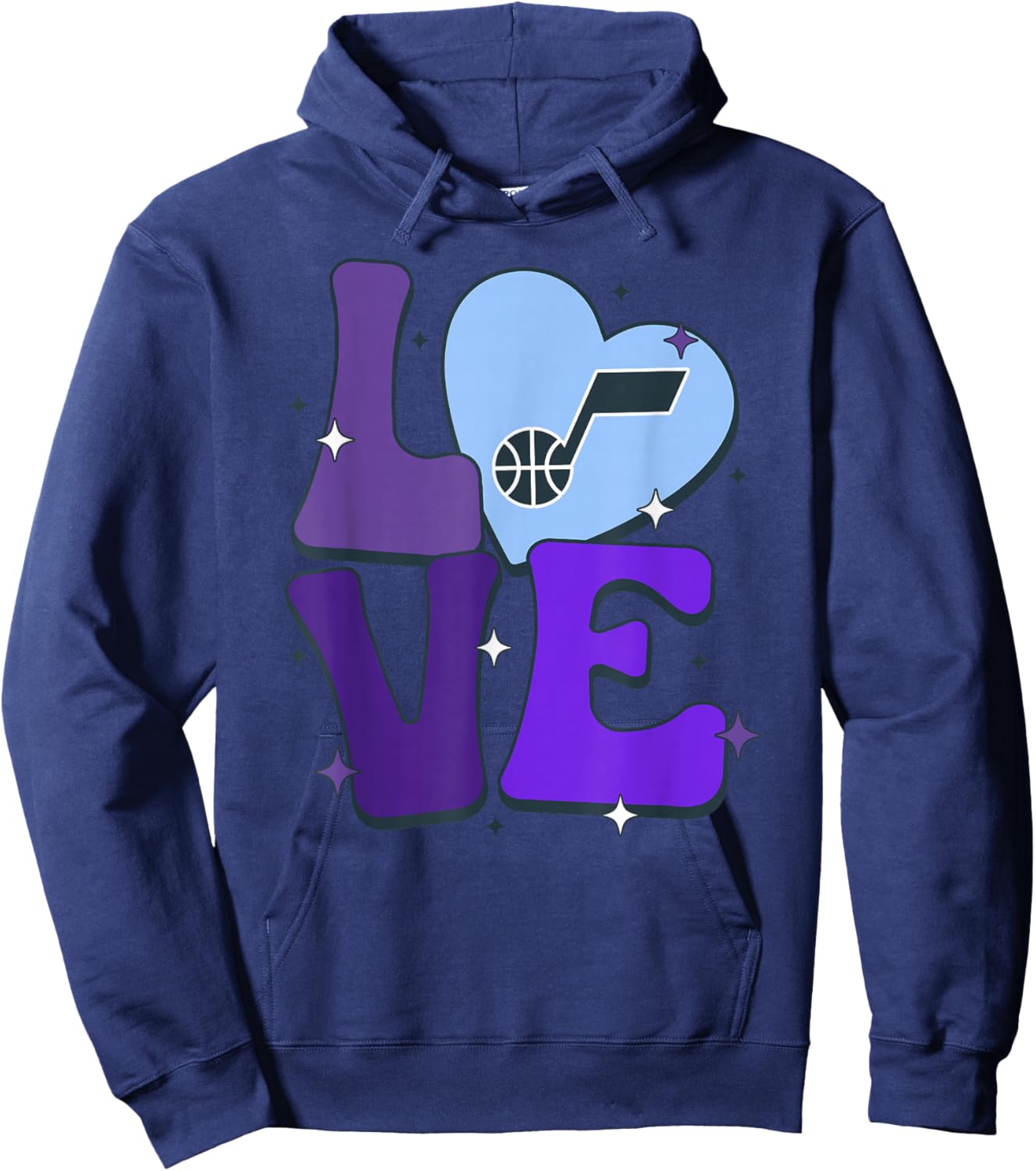 NBA Utah Jazz Valentine's Day Love Hoodie - Hoodie | Navy