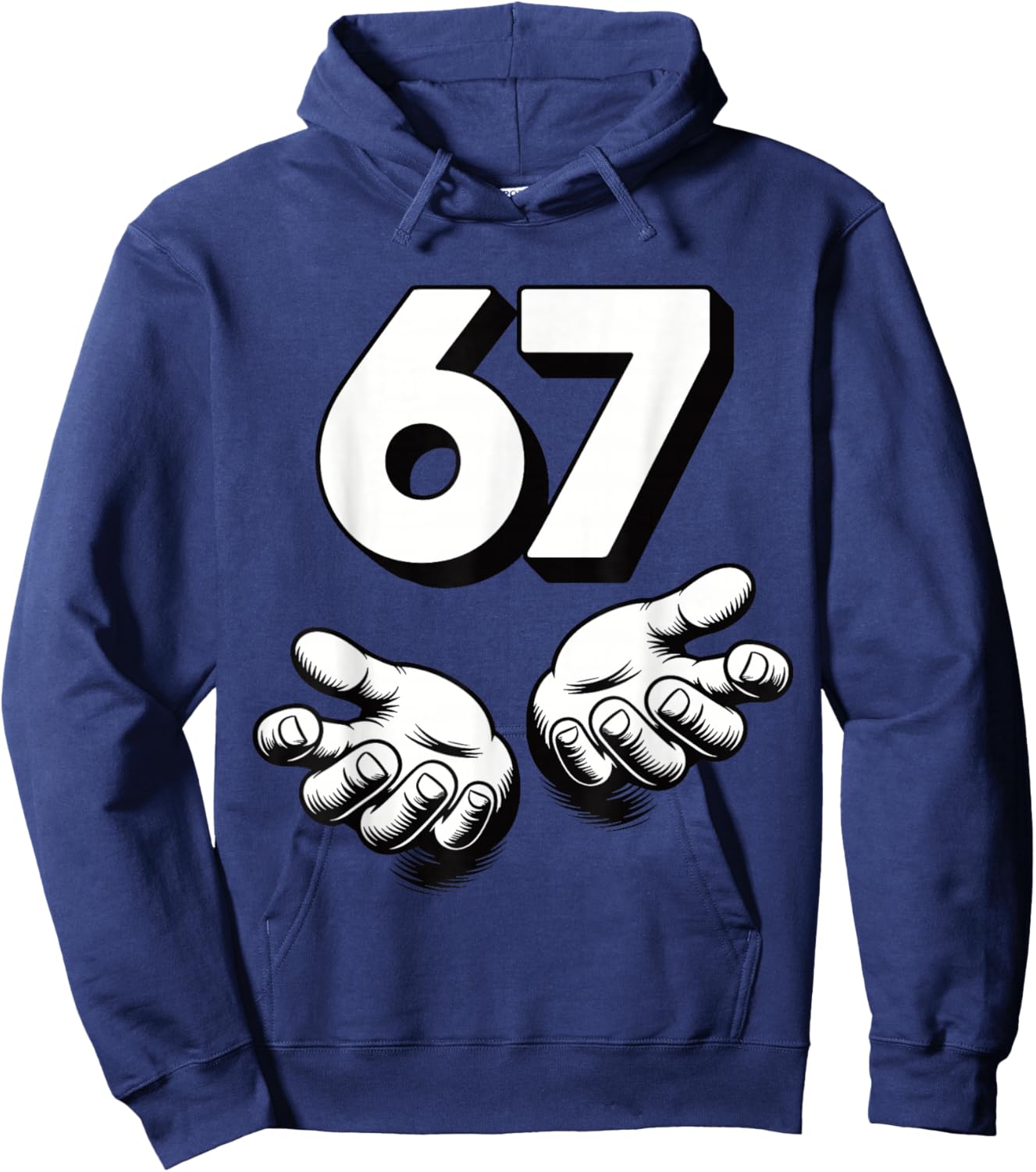 Funny 6 7 Meme Gen Alpha Gen Z Slang Six Seven Hoodie - Hoodie | Navy
