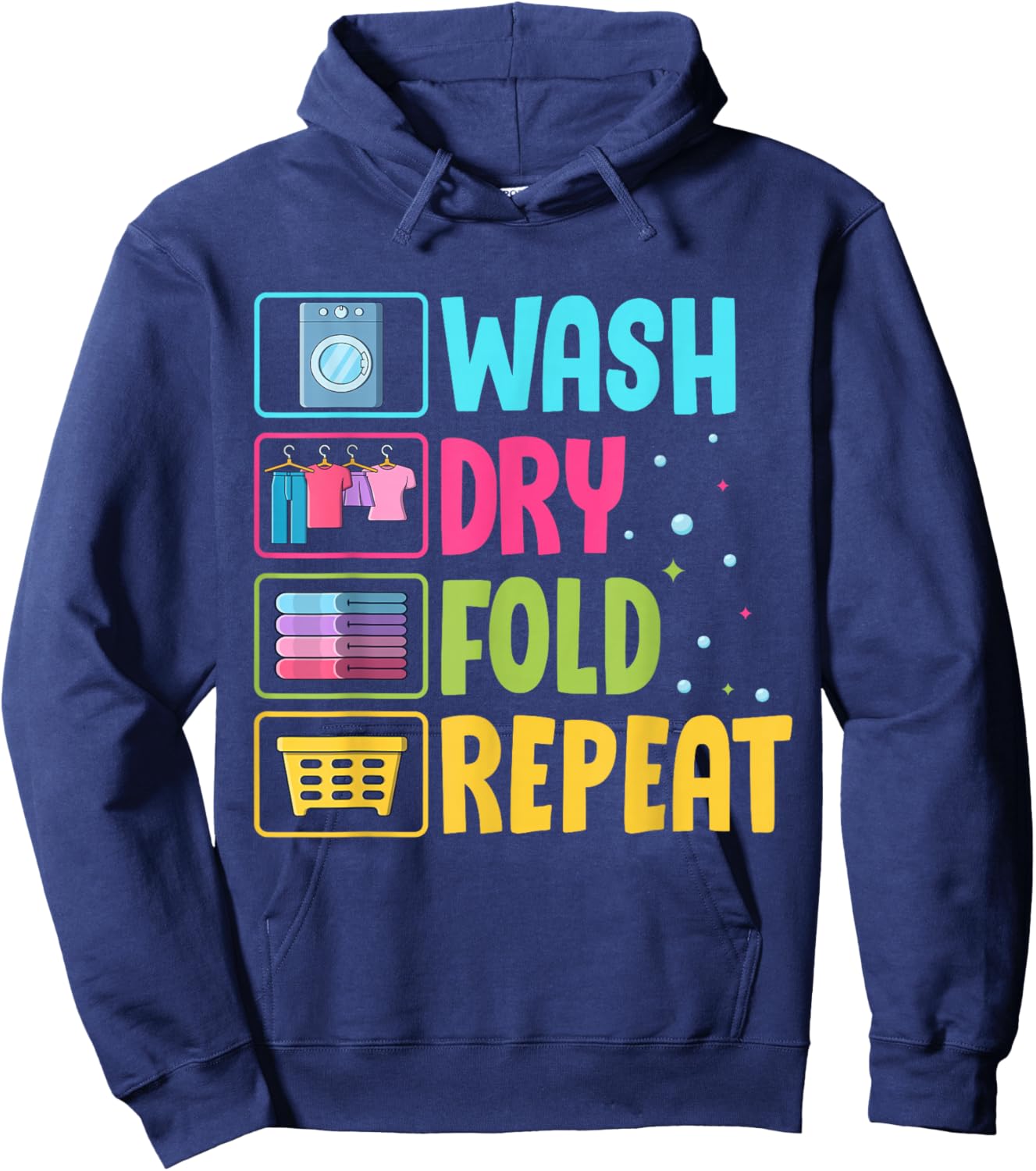 Funny Laundry Men Laundry Worker Hoodie - Hoodie | Navy