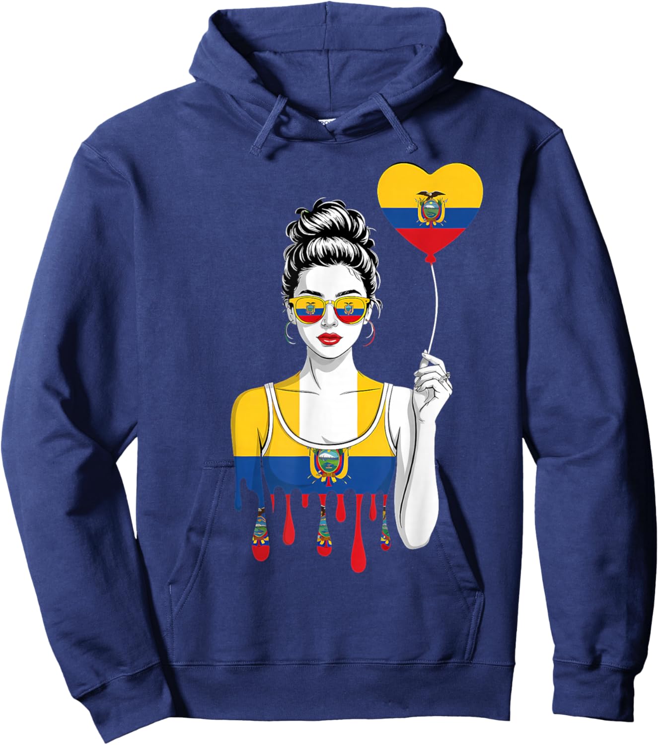 Ecuador Roots Ecuadorian Flag Hoodie - Hoodie | Navy
