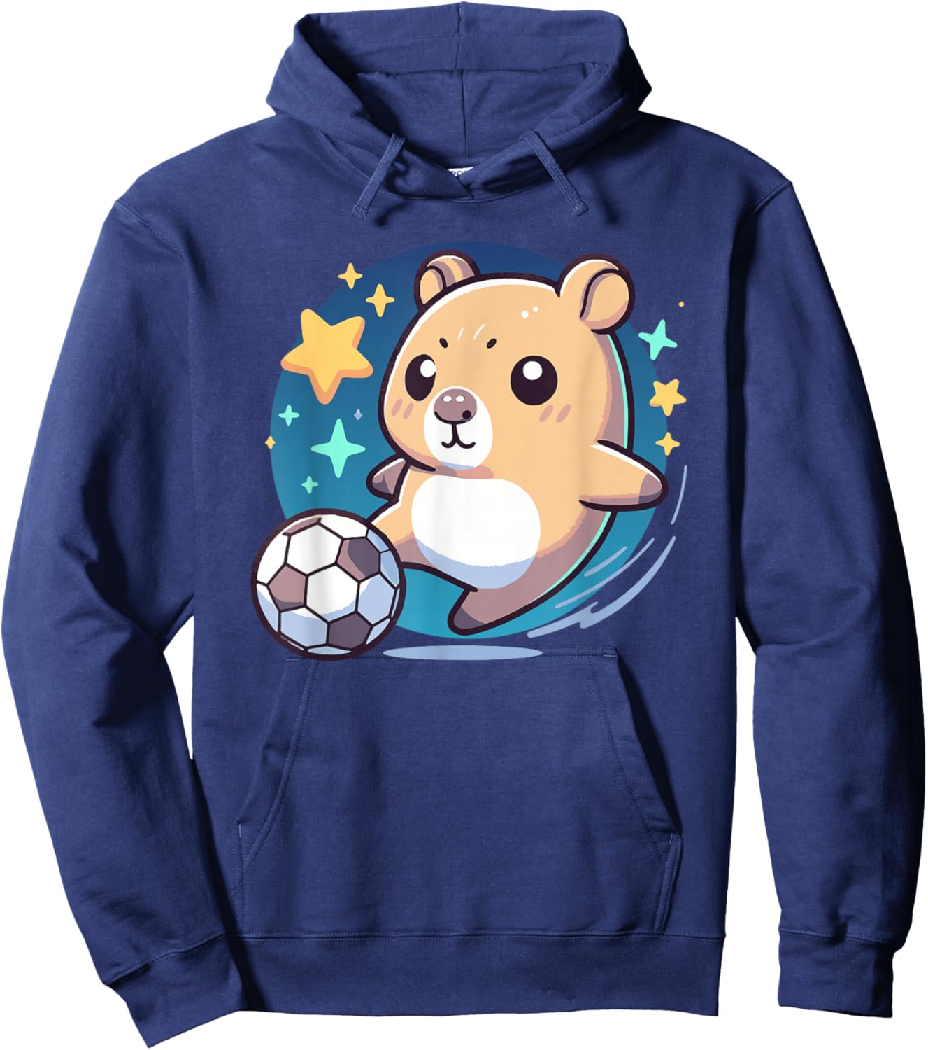 Hamster Soccer Player Hoodie - Hoodie | Navy