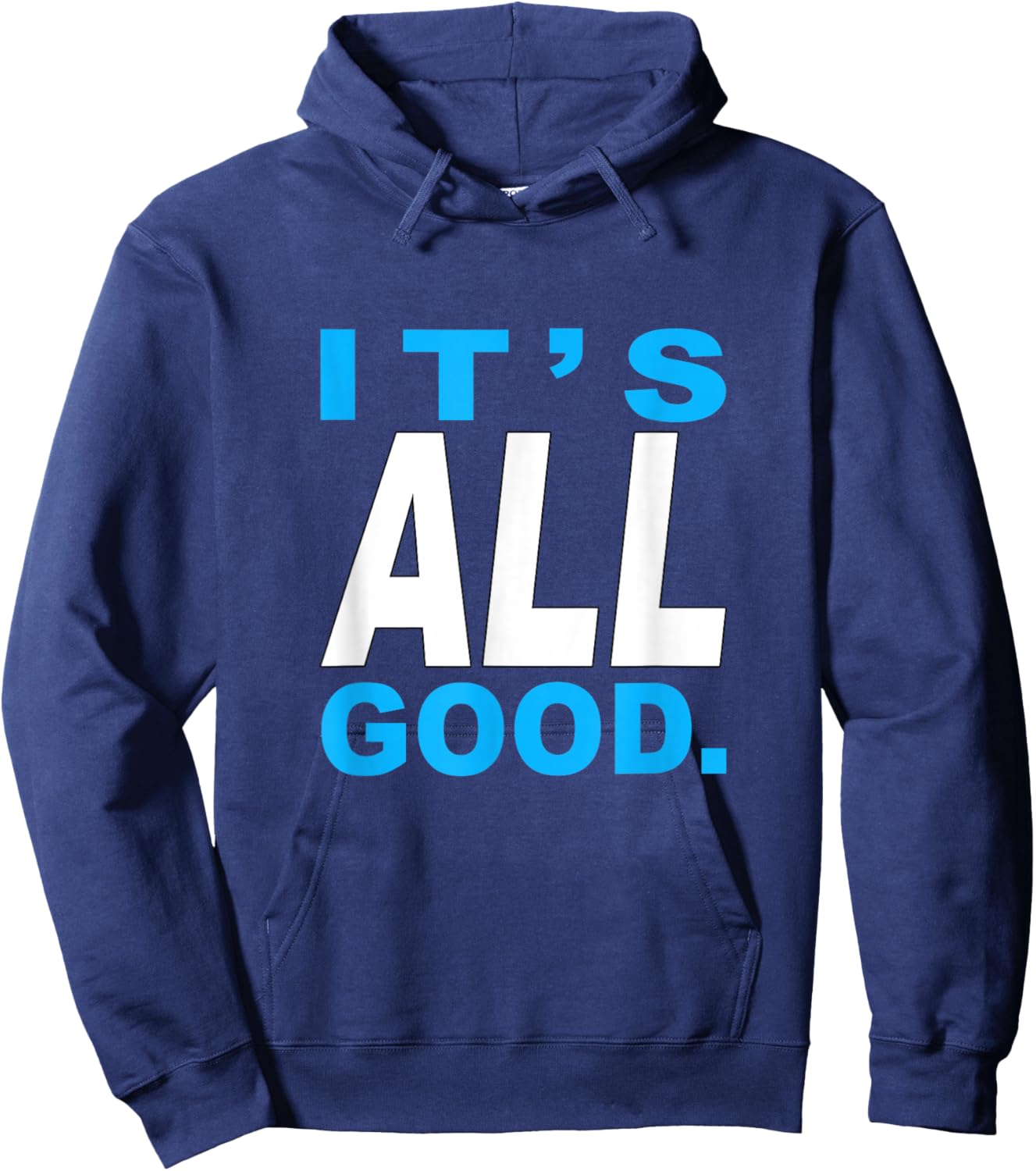 Blue Color It's Good - All of It Blue Graphic Hoodie - Hoodie | Navy