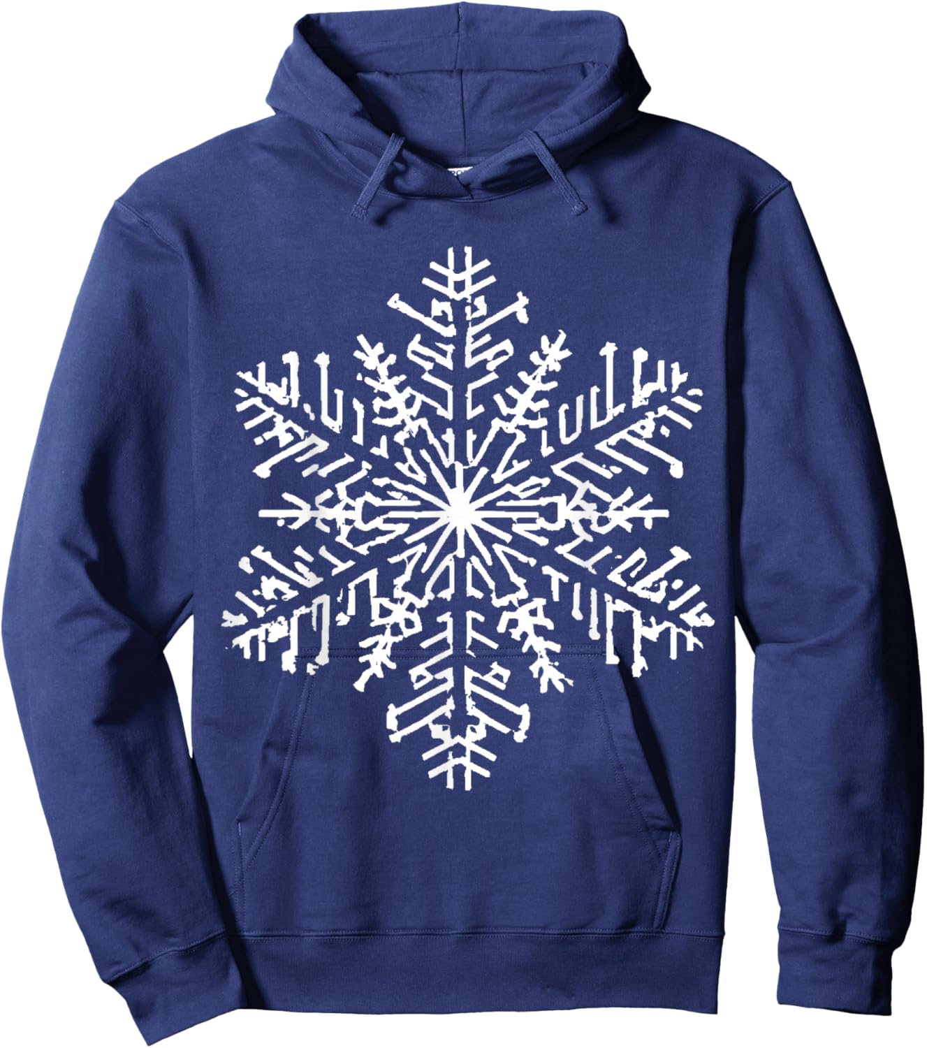 Snowflake Christmas Blue Hoodie - Hoodie | Navy