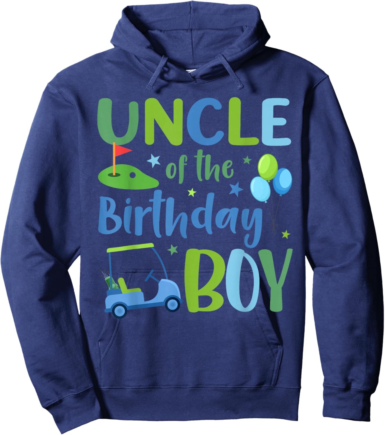 Uncle of The Birthday Boy Golf Player Hoodie - Hoodie | Navy