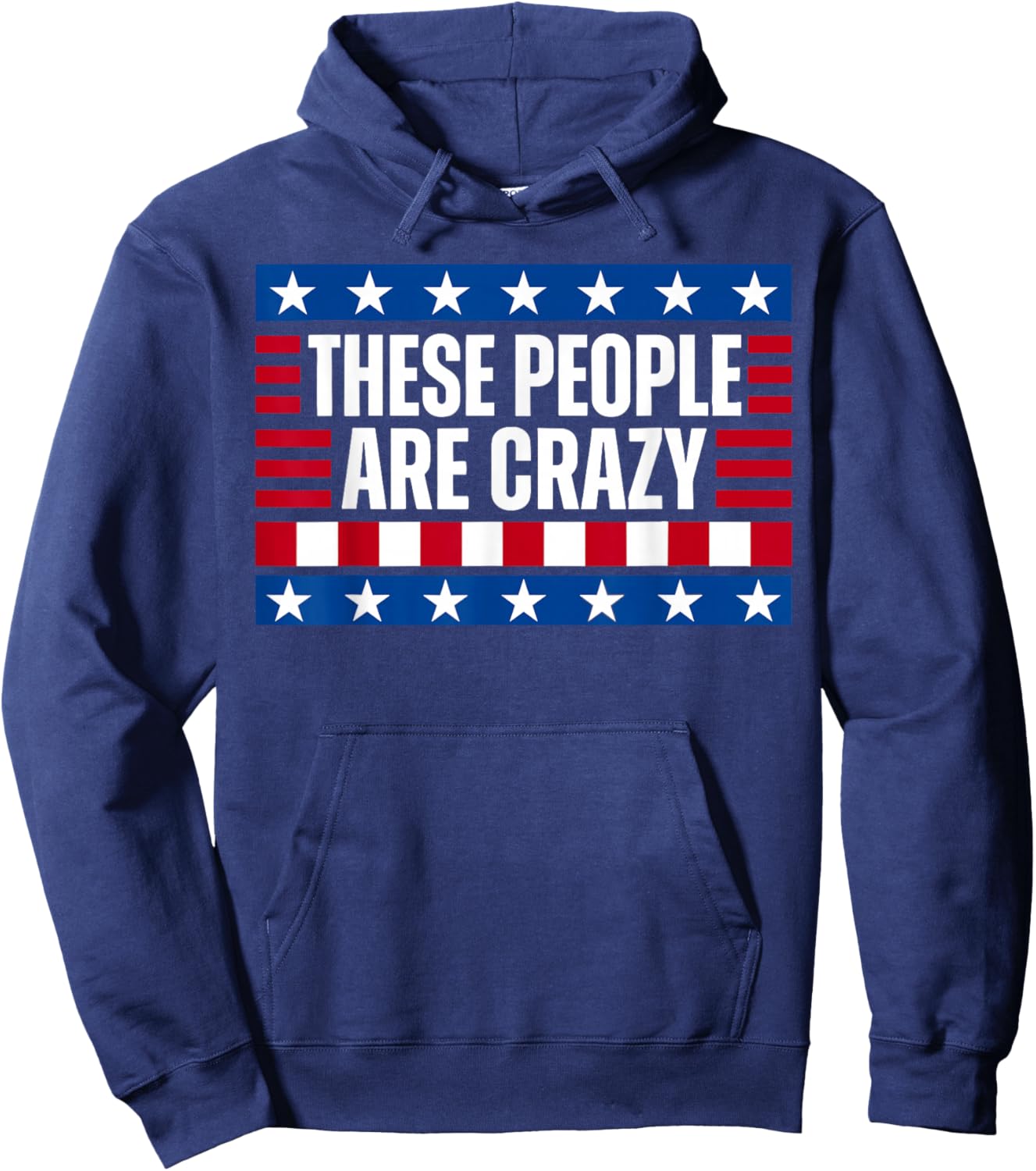 These People are Crazy Funny Retro Vintage Hoodie - Hoodie | Navy