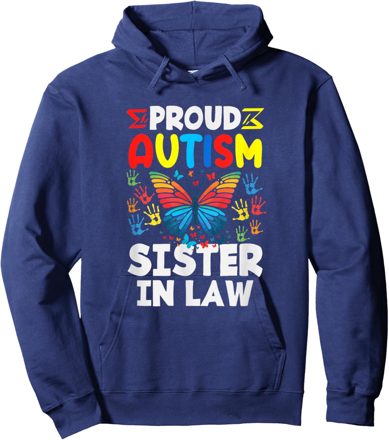 Proud Autism Sister in Law Autism Awareness Hoodie - Hoodie | Navy