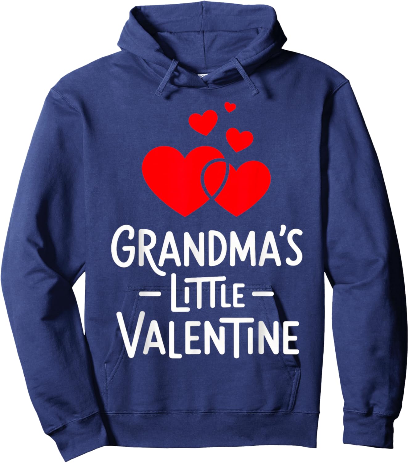 Grandma's Little Valentine Cute Hoodie - Hoodie | Navy