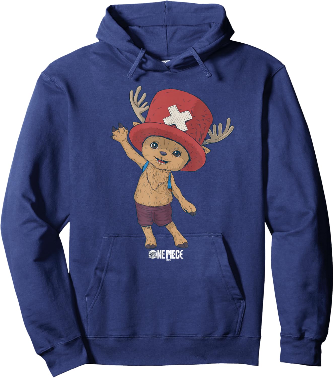 One Piece Chopper Big Face Officially Licensed Hoodie - Hoodie | Navy