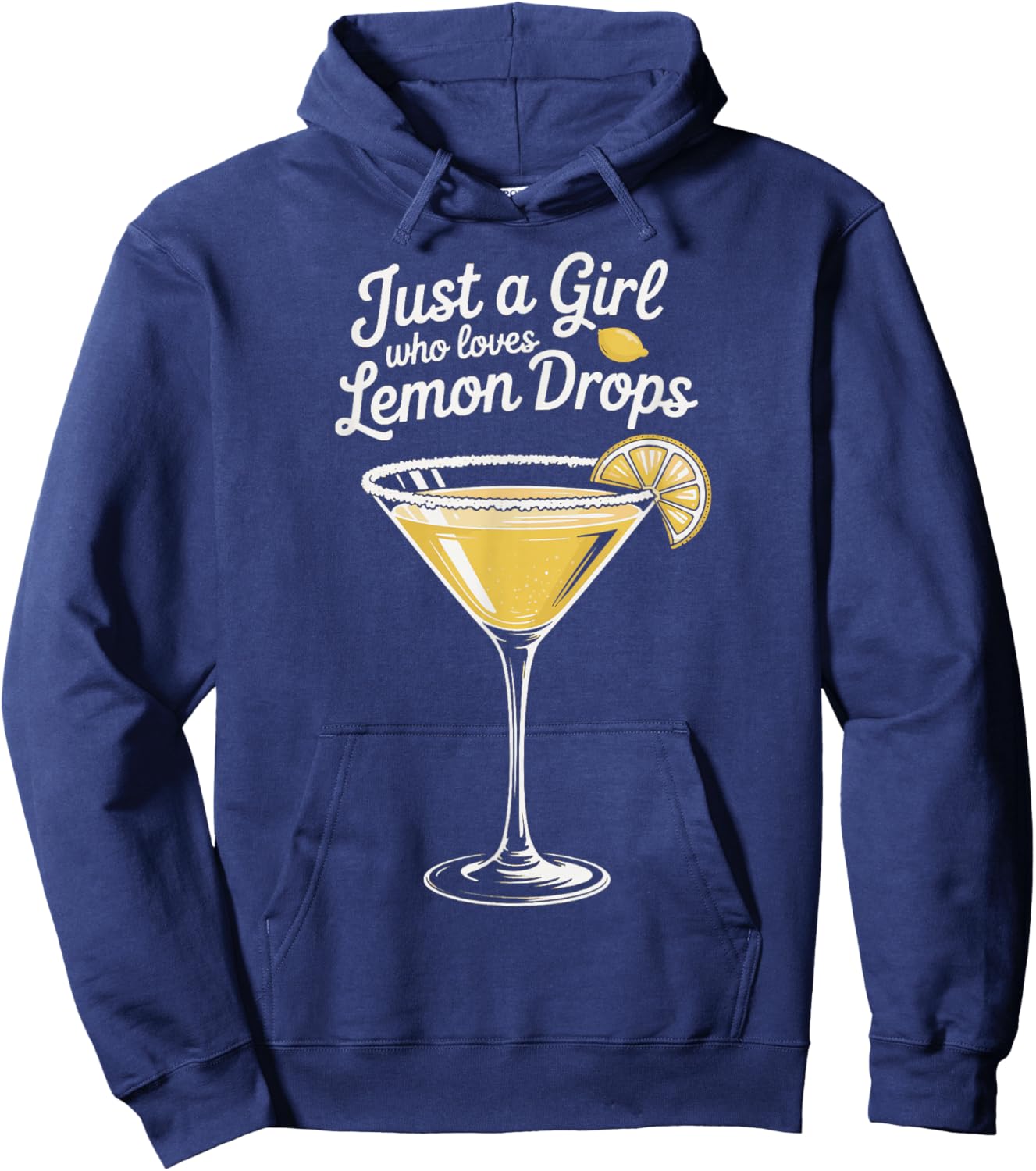 Martini Drinker Lemon Drop Cocktail Drinks Hoodie - Hoodie | Navy