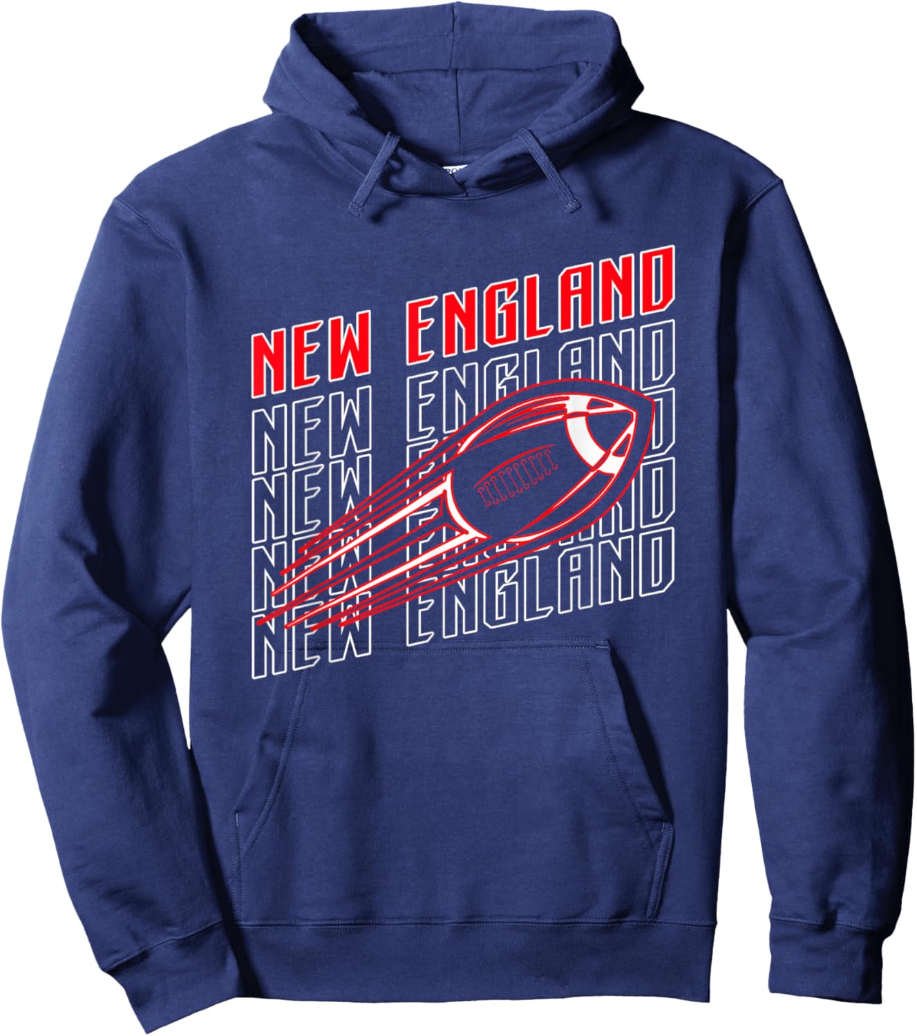 Vintage New England Hometown Pride New England Hoodie - Hoodie | Navy