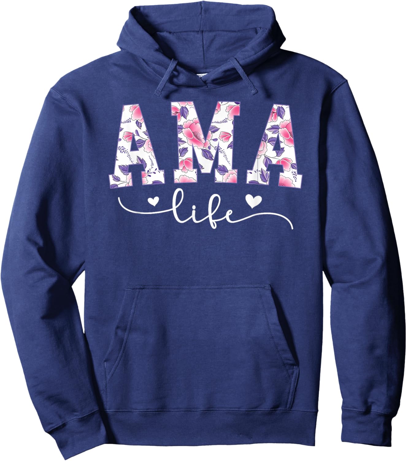 AMA Life AMA Grandma AMA Grandmother Hoodie - Hoodie | Navy