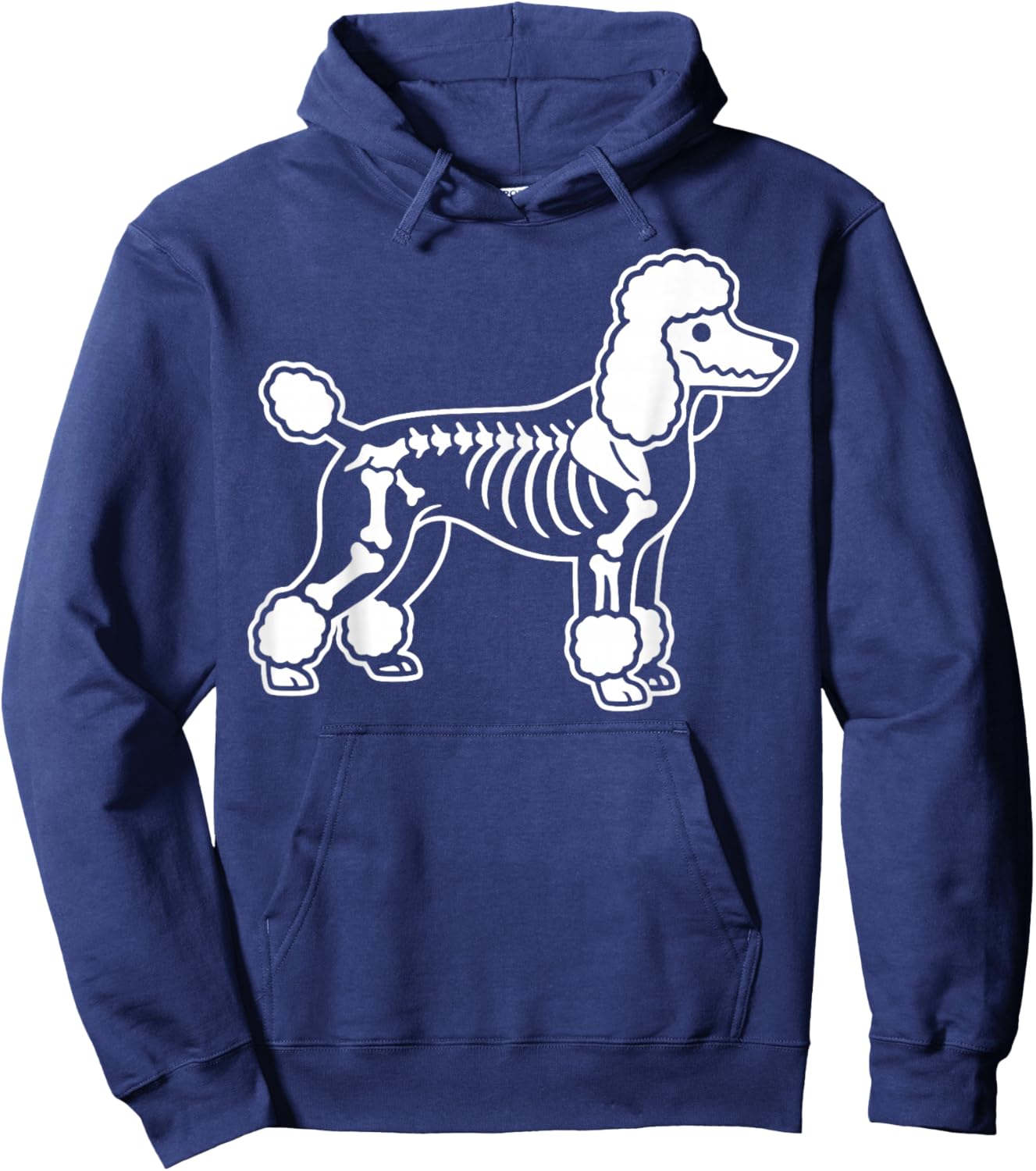 Poodle Skeleton Halloween Cute Hoodie - Hoodie | Navy