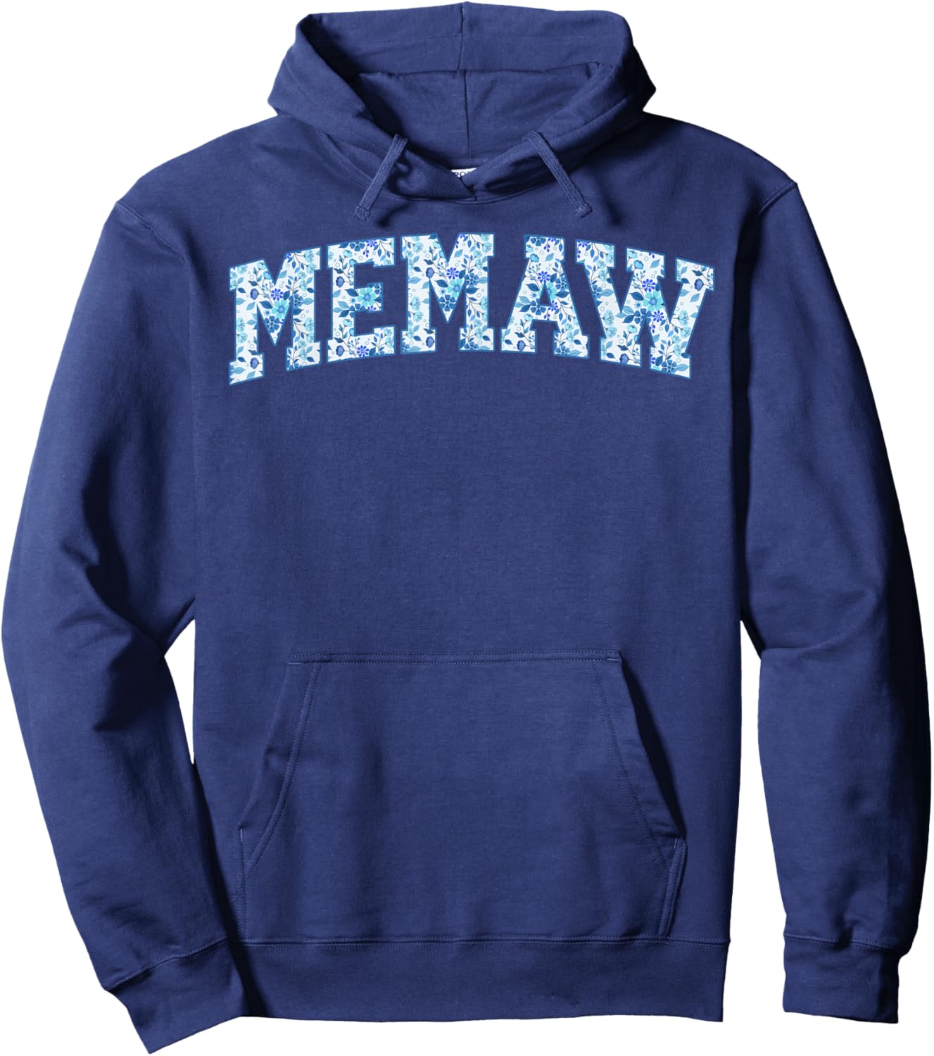 Memaw Grandma Memaw Grandmother Flowers Memaw Hoodie - Hoodie | Navy