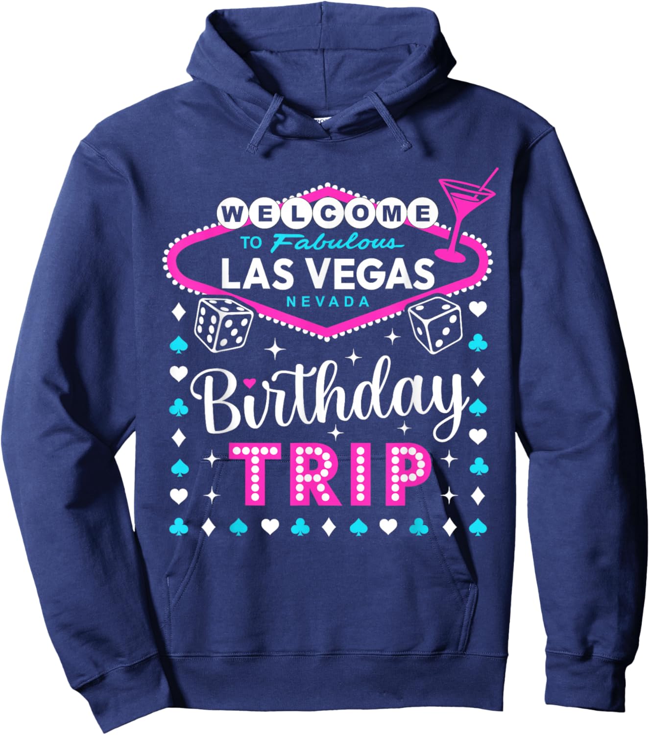 Vegas Birthday Trip Las Vegas Birthday Hoodie - Hoodie | Navy
