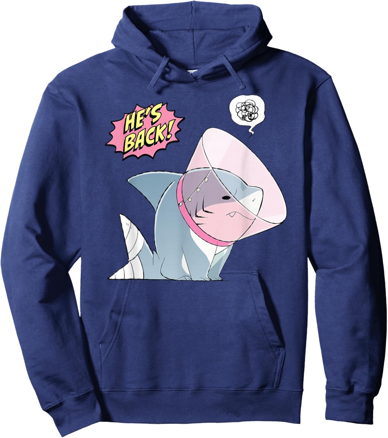 Marvel Jeff The Land Shark in The Cone of Shame Hoodie - Hoodie | Navy