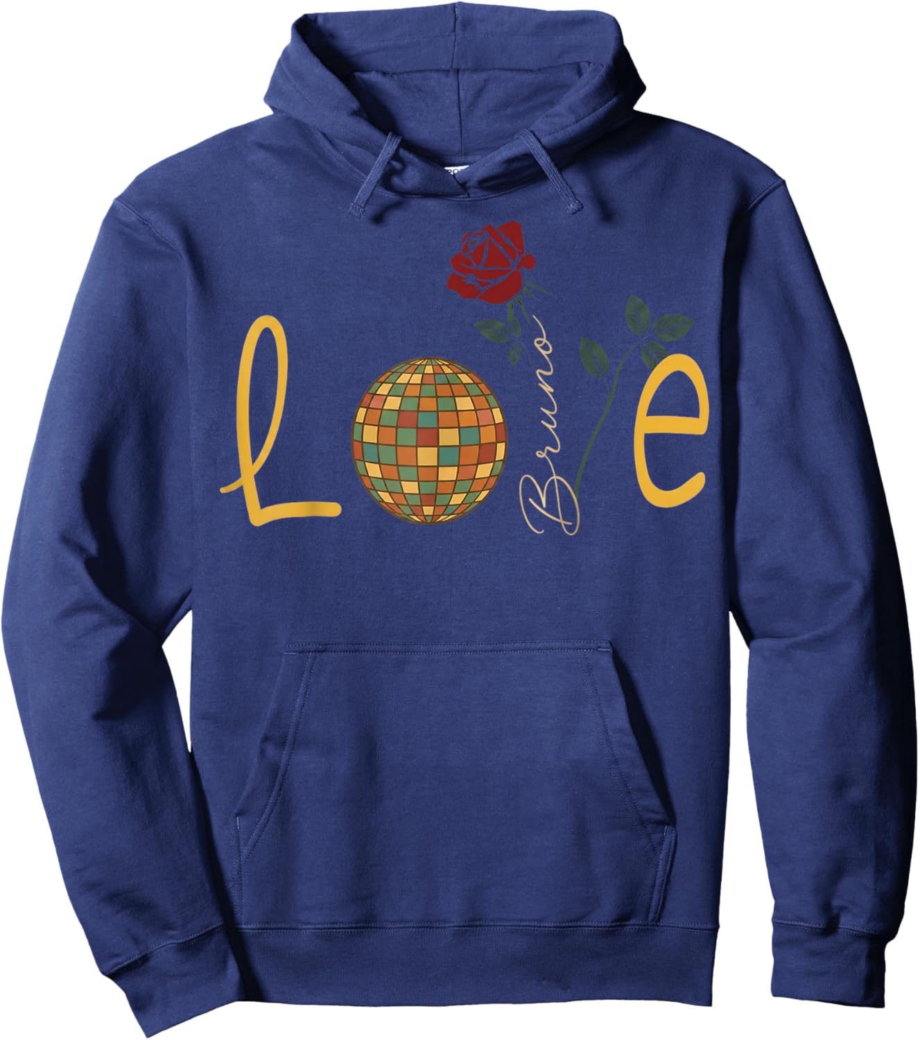 Vintage Bruno Retro Love Name Gift Women Kids Hoodie - Hoodie | Navy