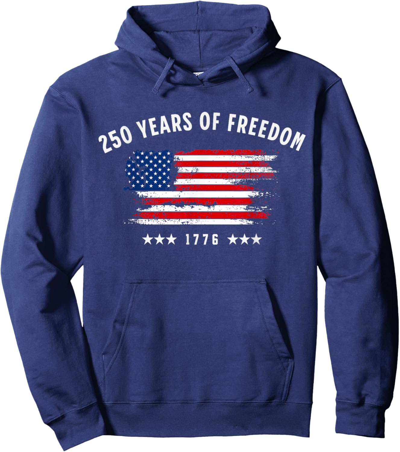 250 Years of Freedom USA Flag Patriotic Hoodie - Hoodie | Navy