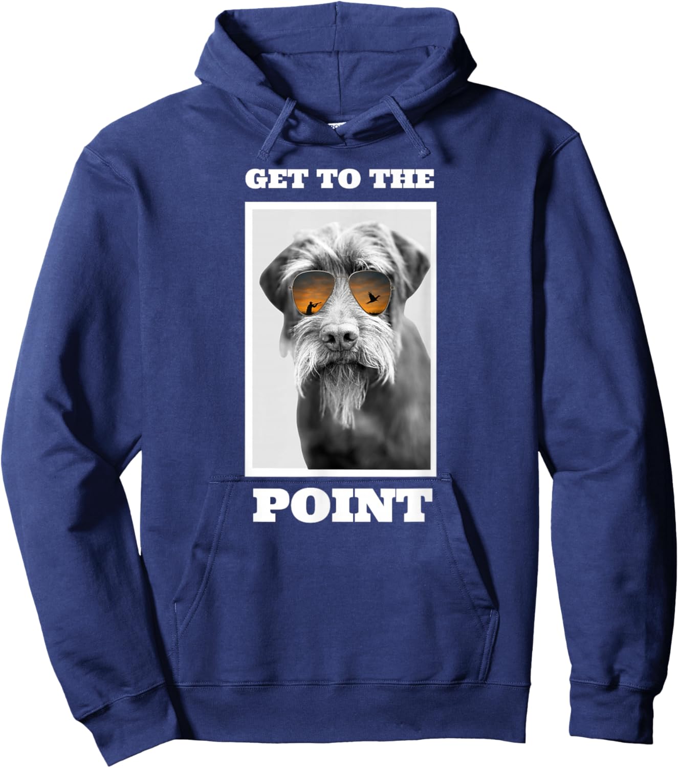 Get to The Point Hunting Dog Pudelpointer Hoodie - Hoodie | Navy