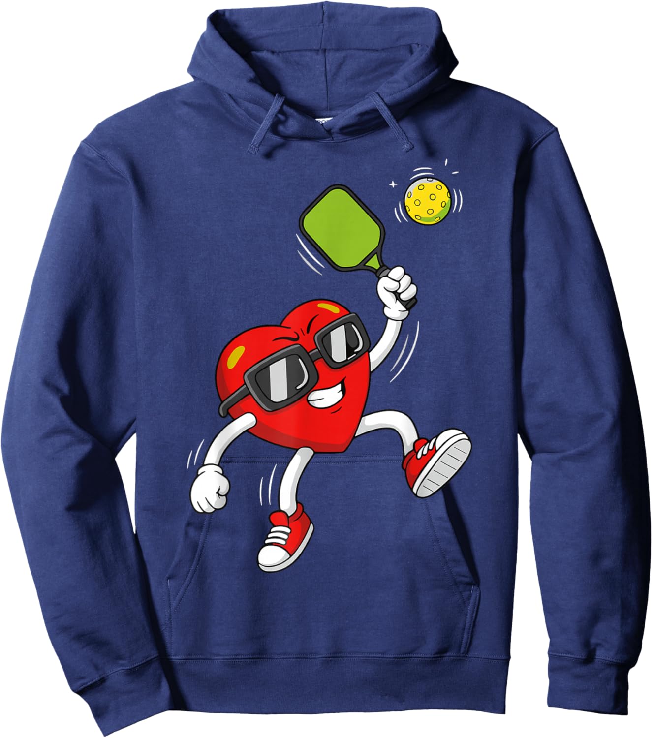 Pickleball Heart Valentine Day Cute Love Hoodie - Hoodie | Navy
