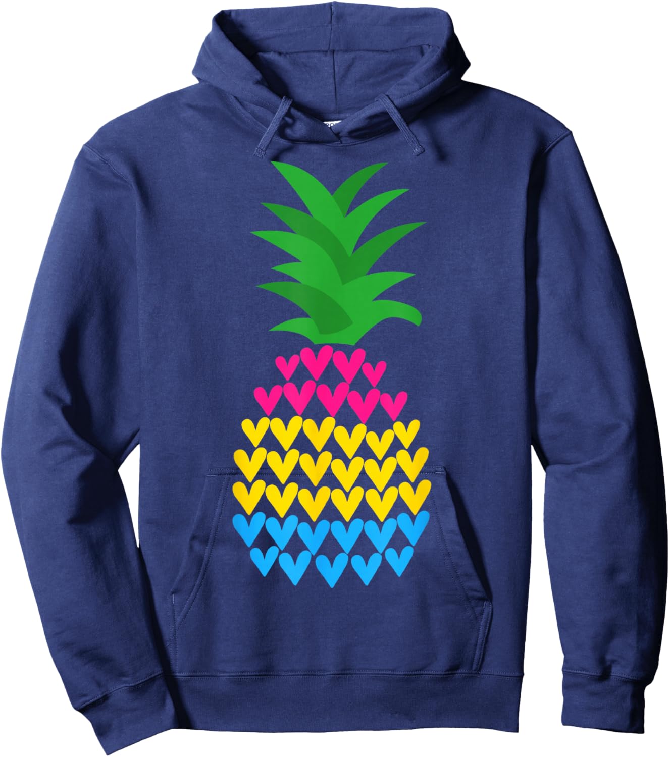 Pansexual Pride Flag Funny Pineapple Pansexual Hoodie - Hoodie | Navy