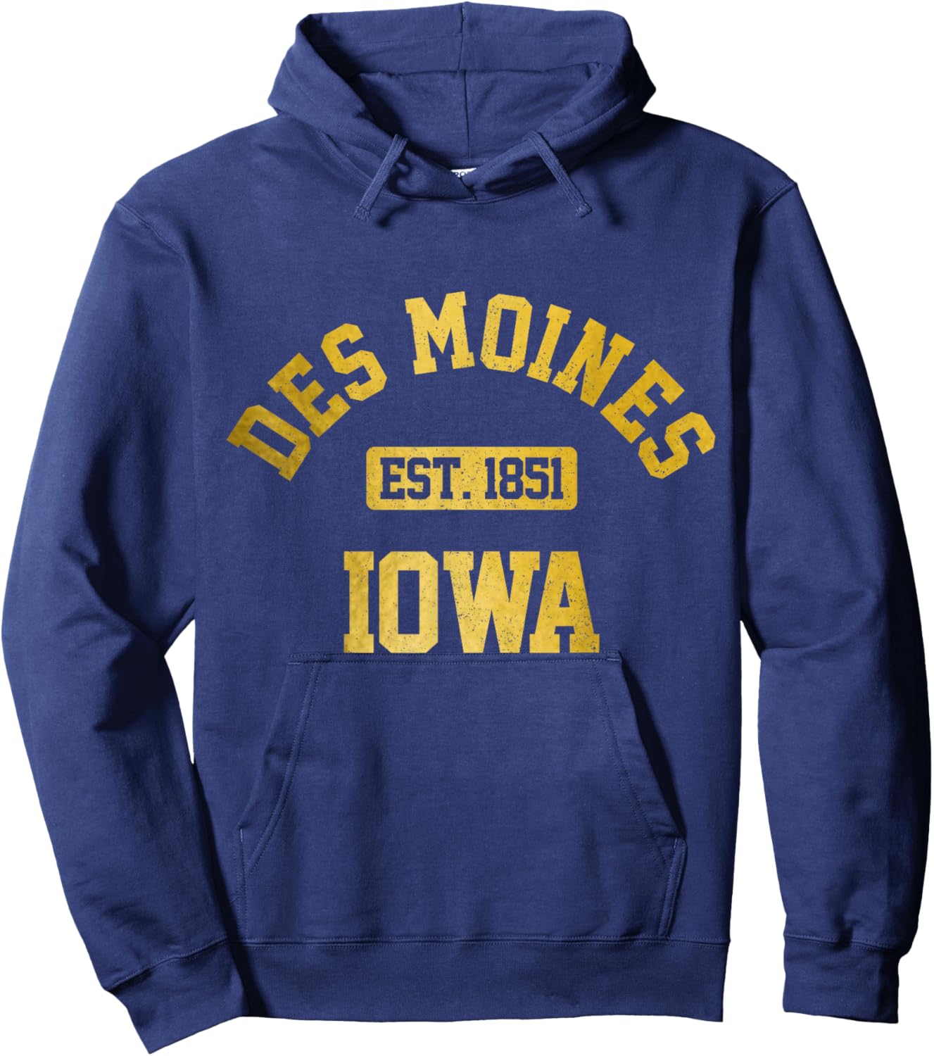 Des Moines Iowa Vintage Pride Hoodie - Hoodie | Navy