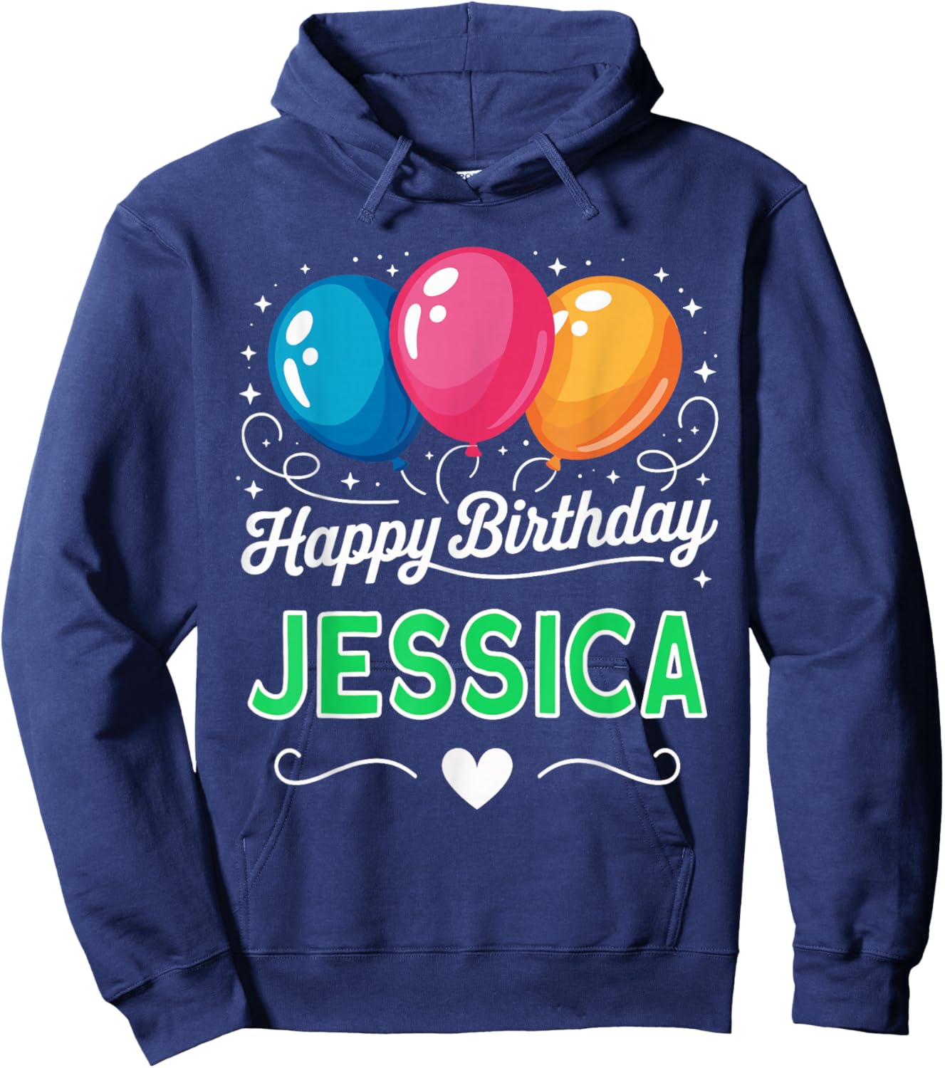 Happy Birthday Jessica Hoodie - Hoodie | Navy