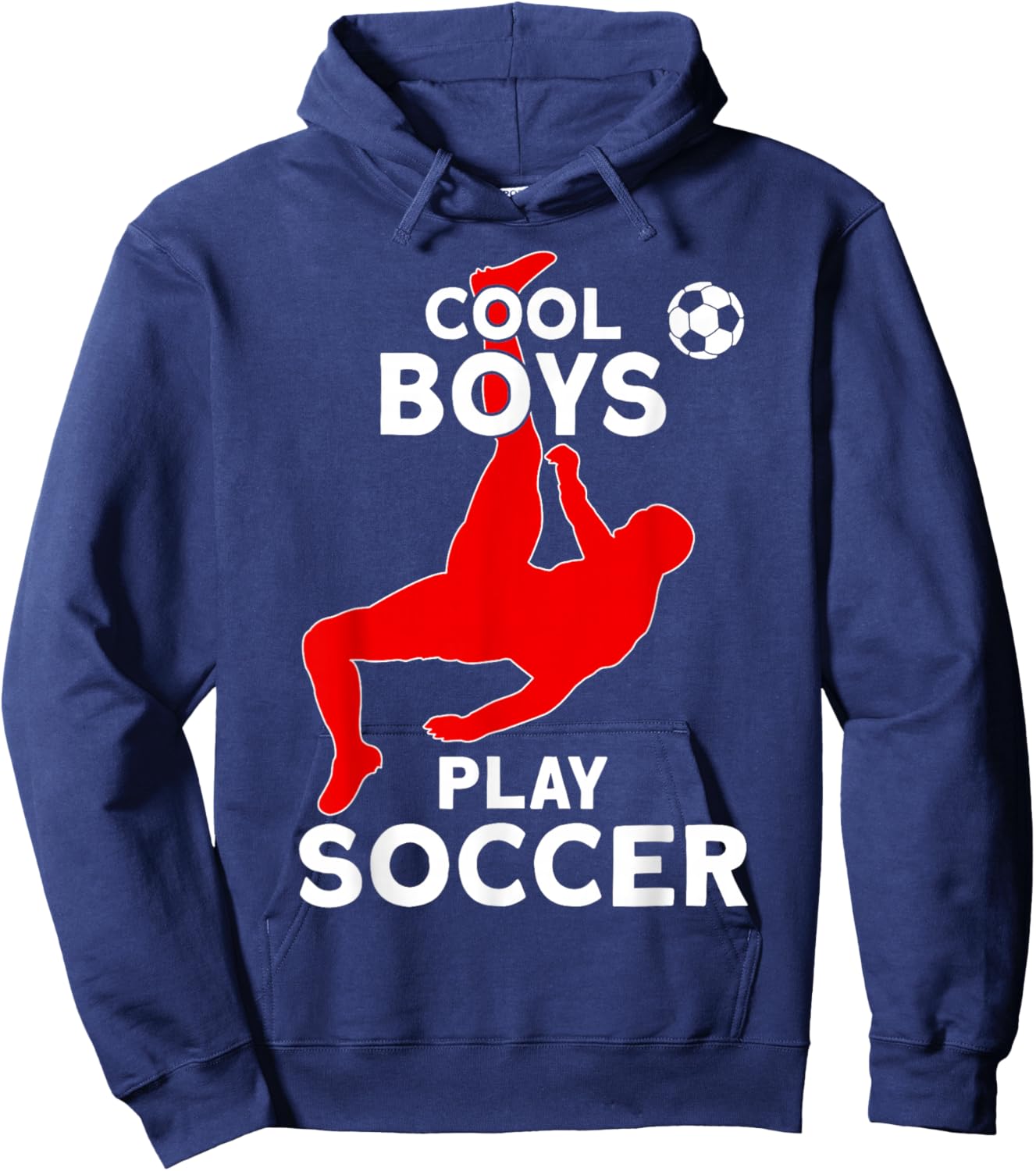 Cool Boys Play Soccer Hoodie - Hoodie | Navy