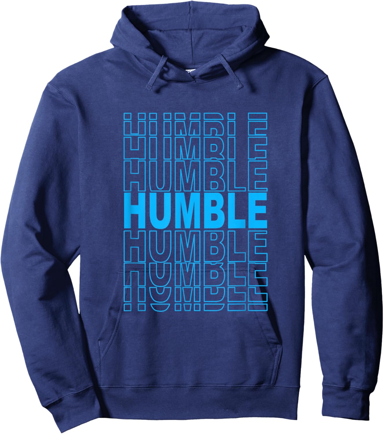 Blue Color Humble Blue Graphic Hoodie - Hoodie | Navy