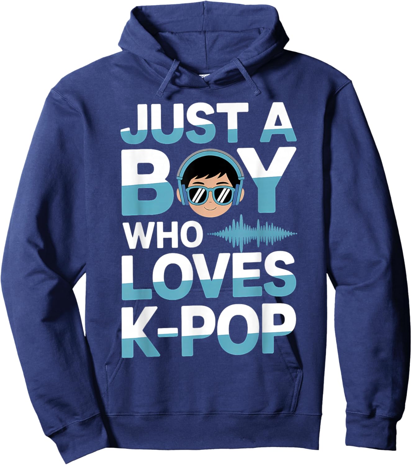 Just A Boy Who Loves K-Pop Music Fan Hoodie - Hoodie | Navy
