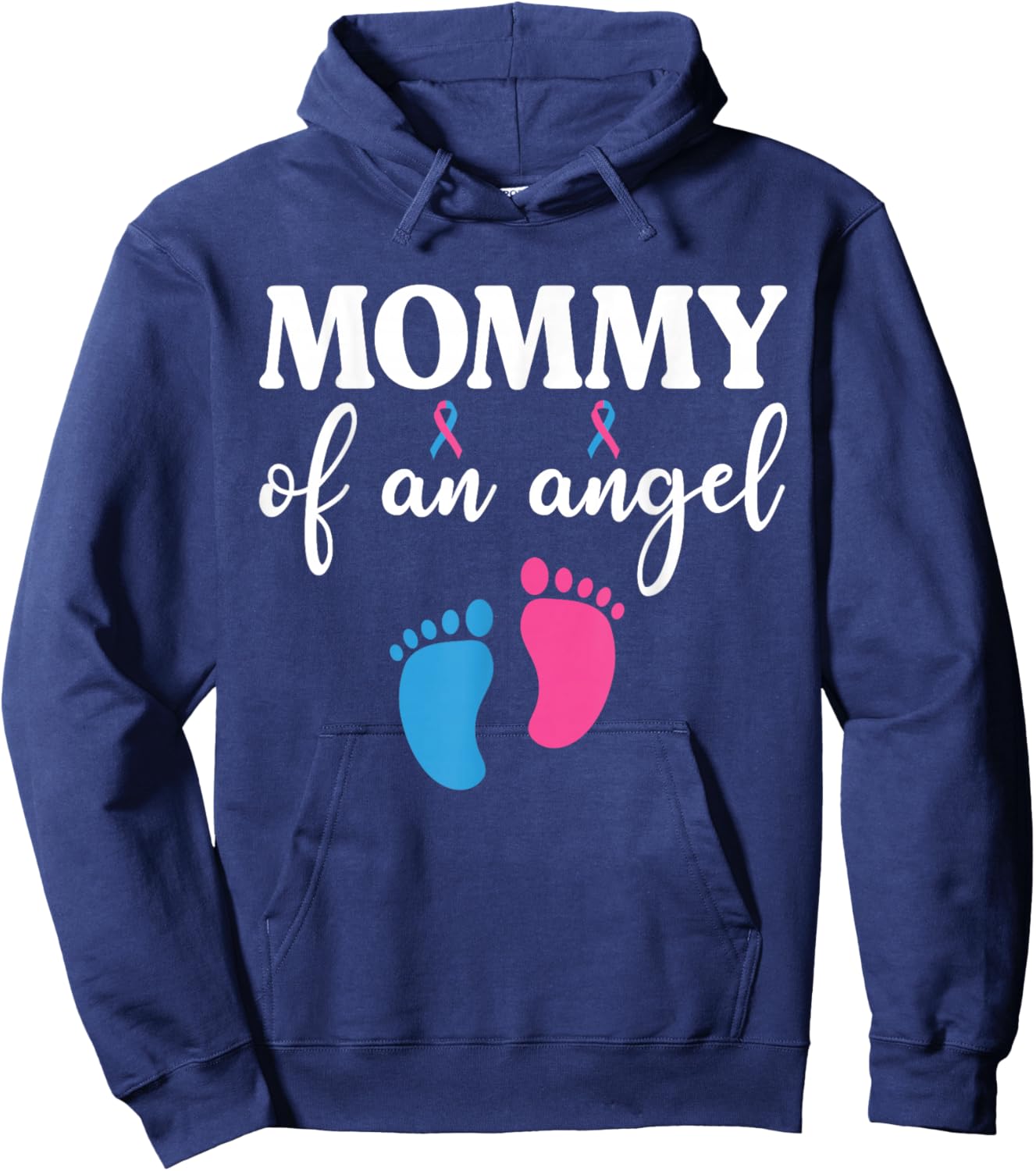 Mommy of an Angel Infant Loss Remembrance Hoodie - Hoodie | Navy