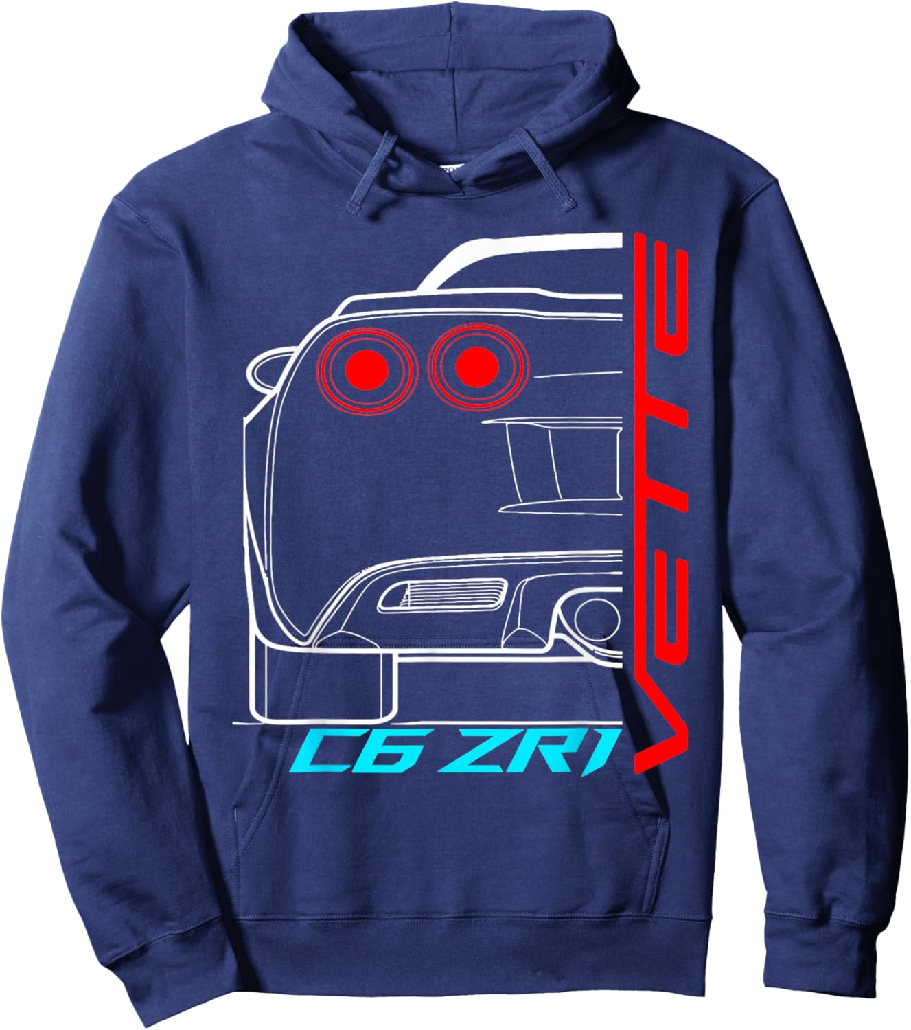 C6 ZR1 Sports Classic Vintage Old Car Hoodie - Hoodie | Navy