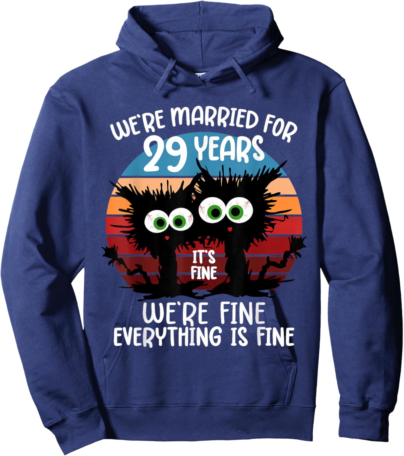 We're Married for 29 Years Hoodie - Hoodie | Navy