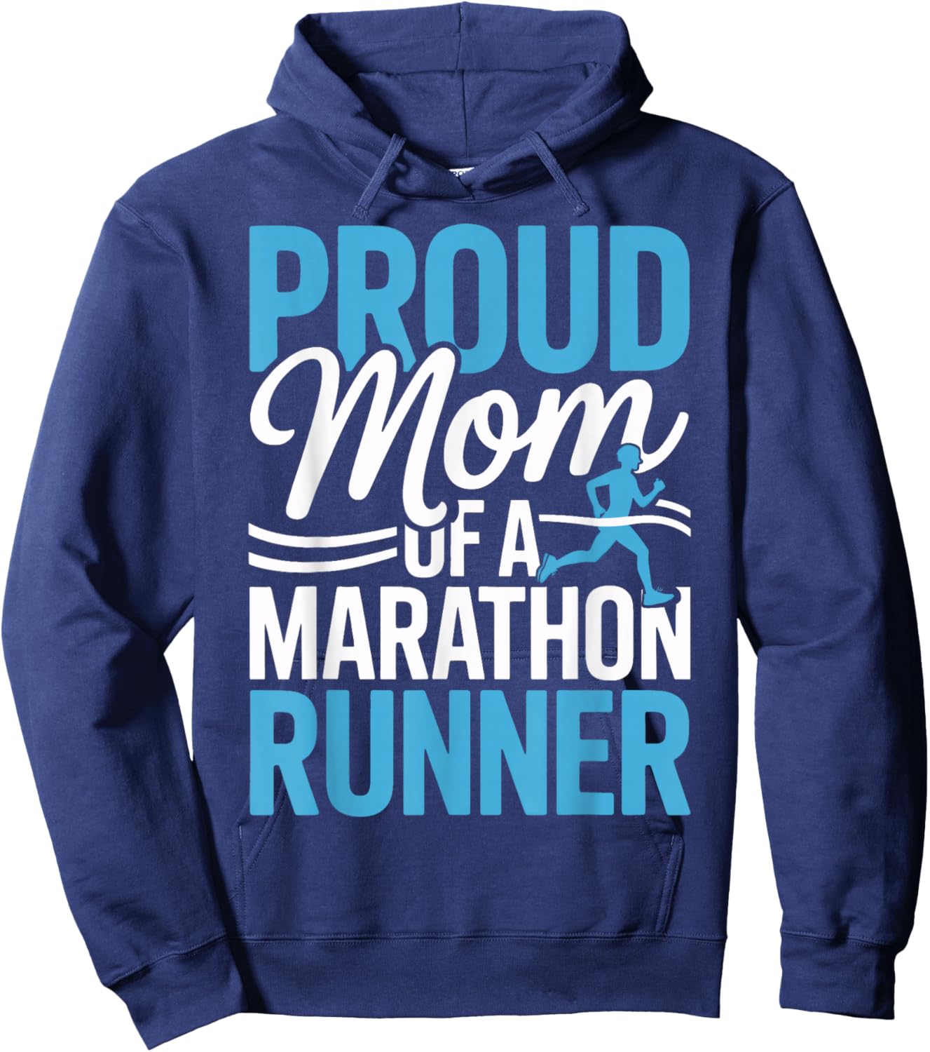 Proud Mom of A Marathon Runner Hoodie - Hoodie | Navy