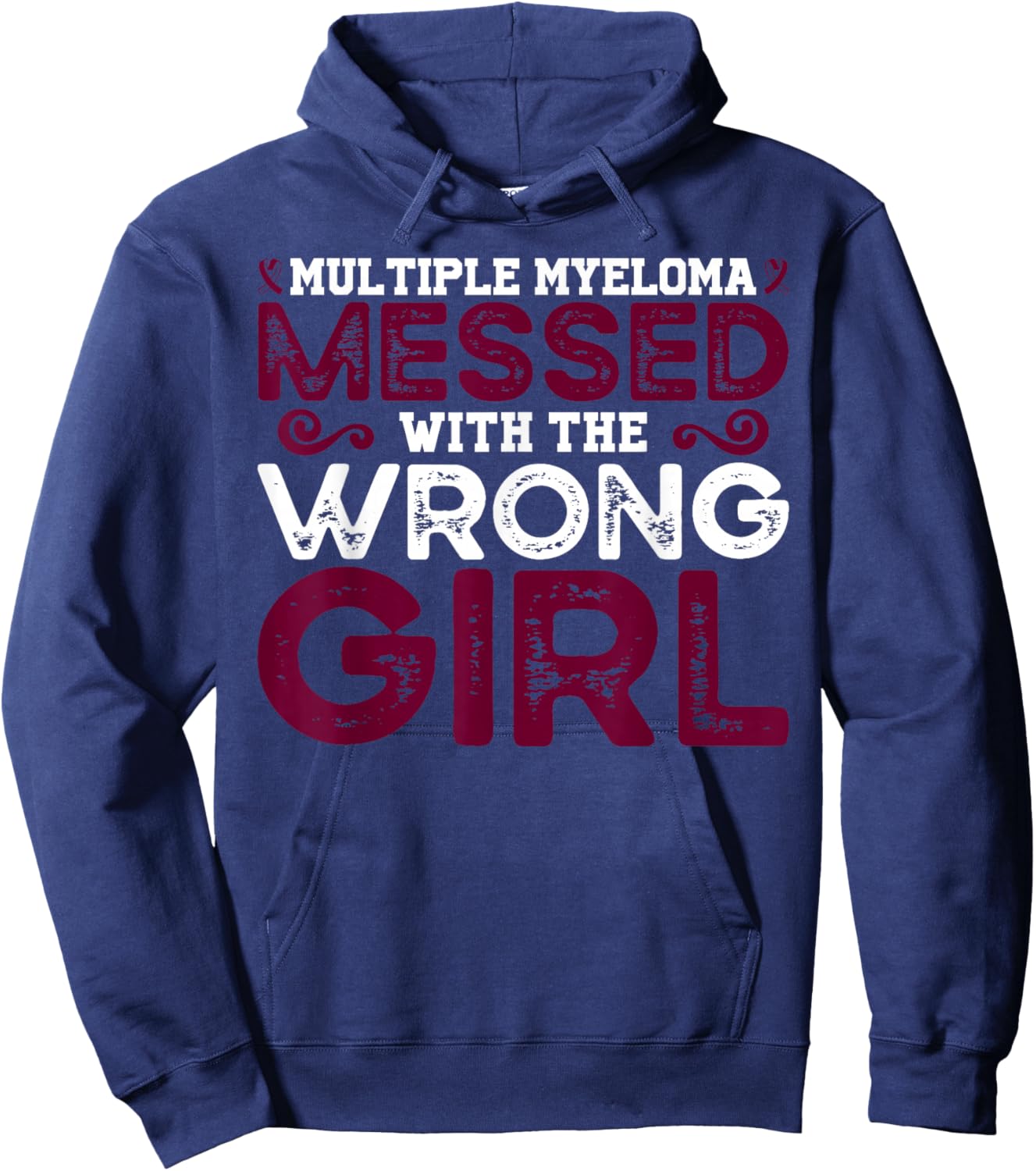 Multiple Myeloma Warrior Girl Hoodie - Hoodie | Navy