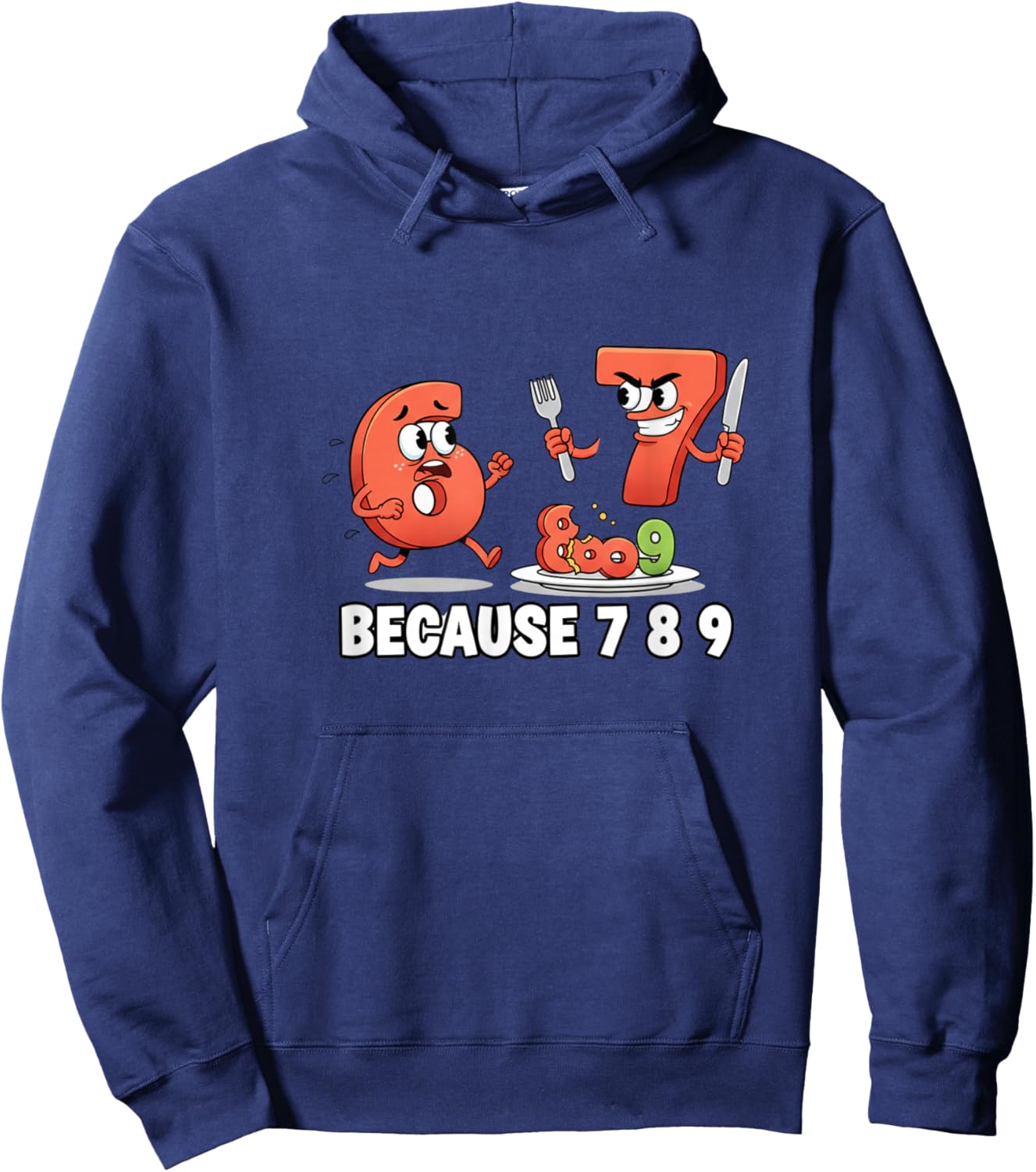 6 7 Meme Joke Because 7 8 9 Funny Kids 67 Hoodie - Hoodie | Navy