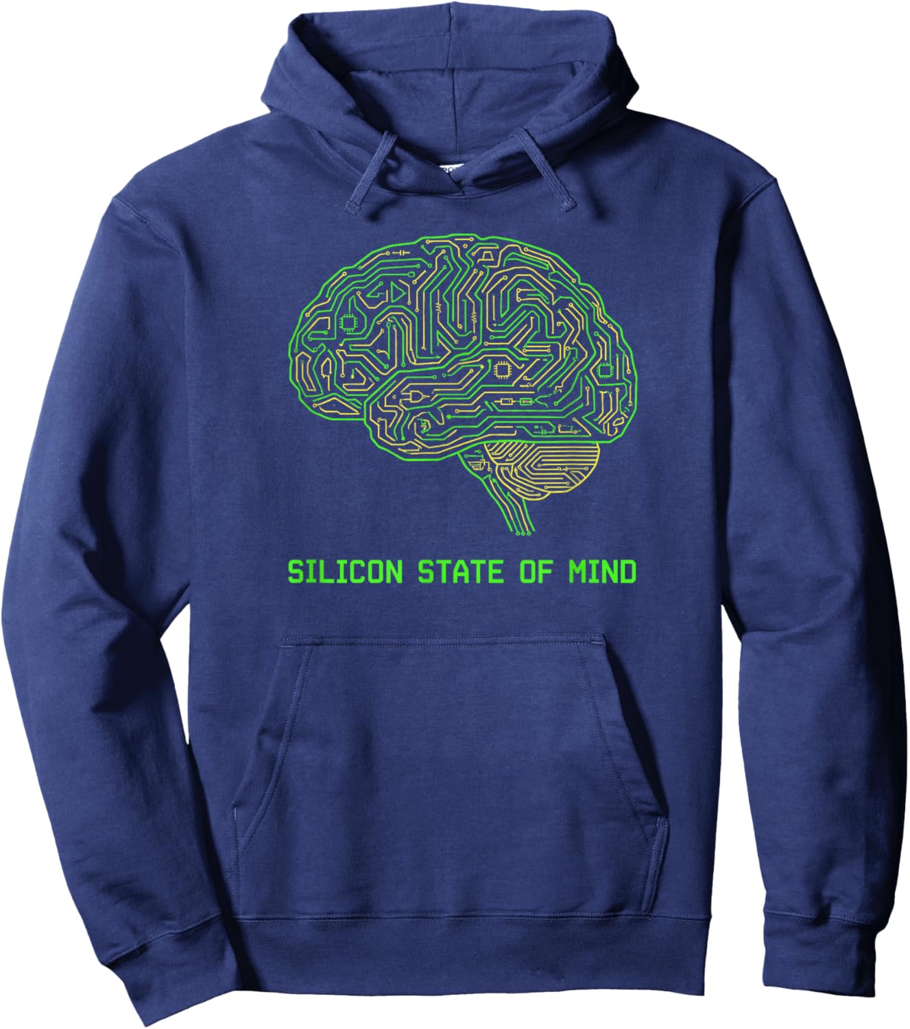 Silicon State of Mind Engineer PCB Brain Design Hoodie - Hoodie | Navy