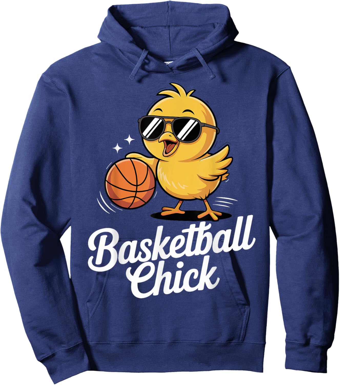 Basketball Chick Funny Cute Sports Girl Player Hoodie - Hoodie | Navy