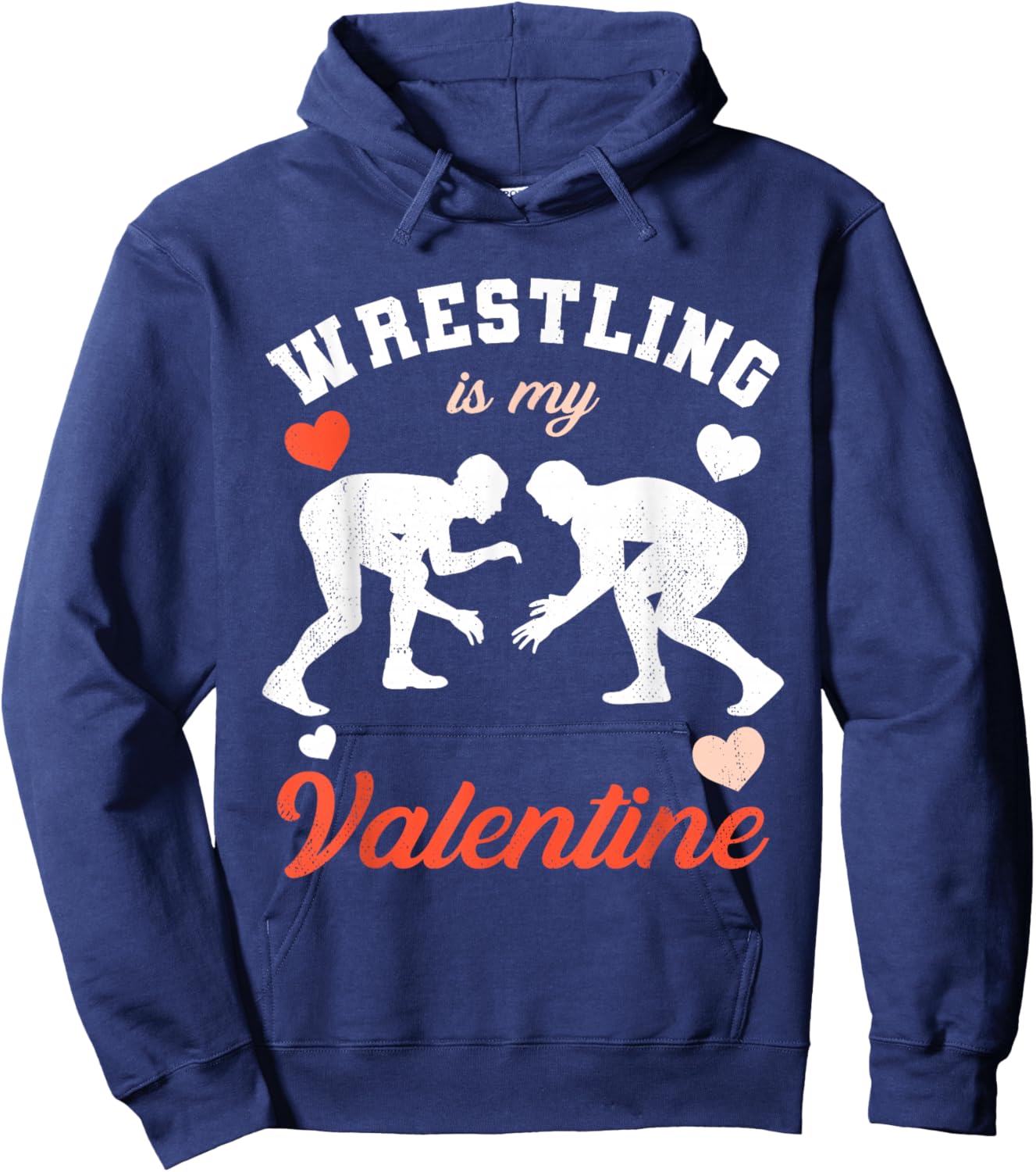 Valentine's Day Wrestling is My Valentine Hoodie - Hoodie | Navy