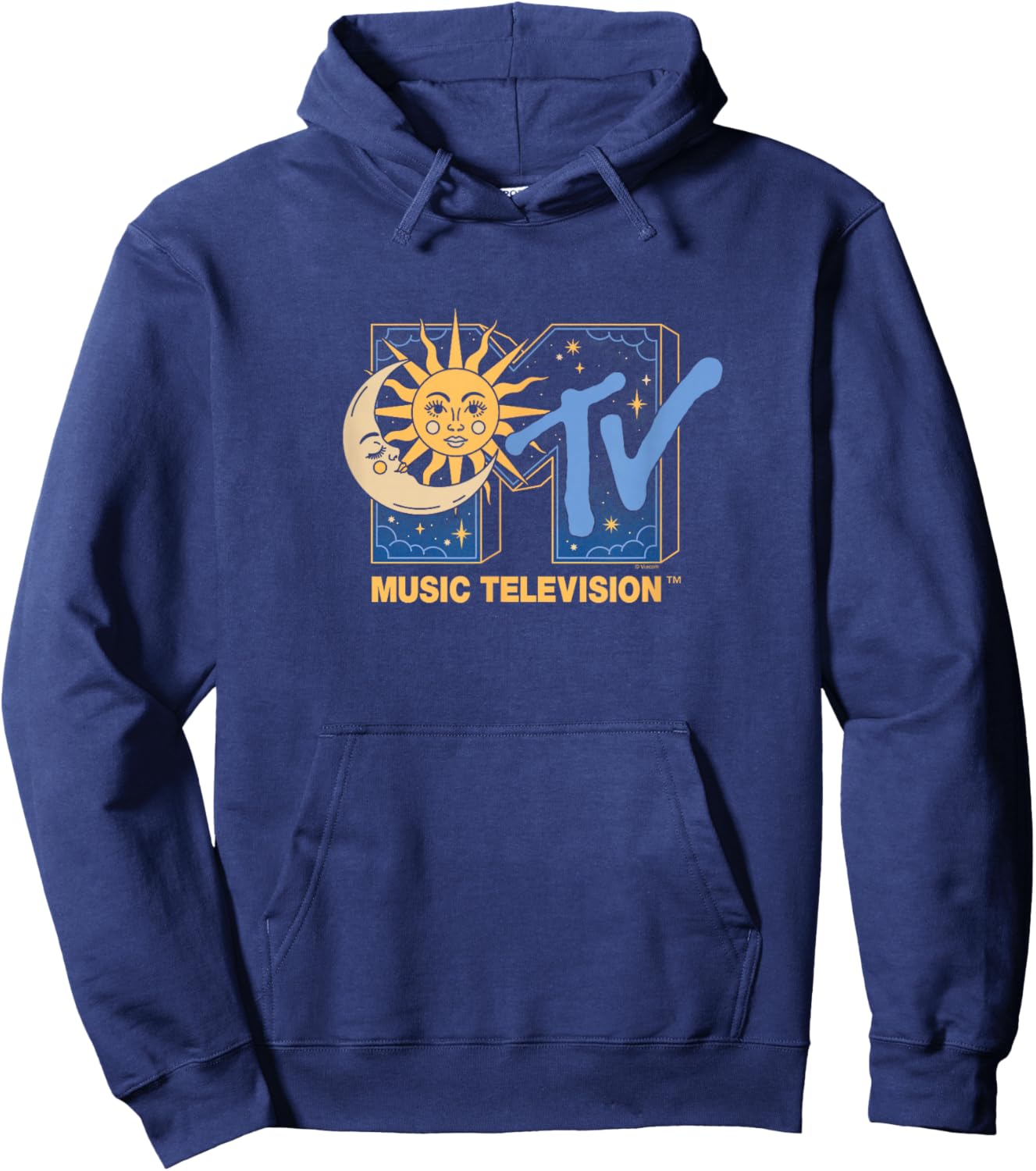 MTV - Celestial - Moon and Sun Logo Hoodie - Hoodie | Navy