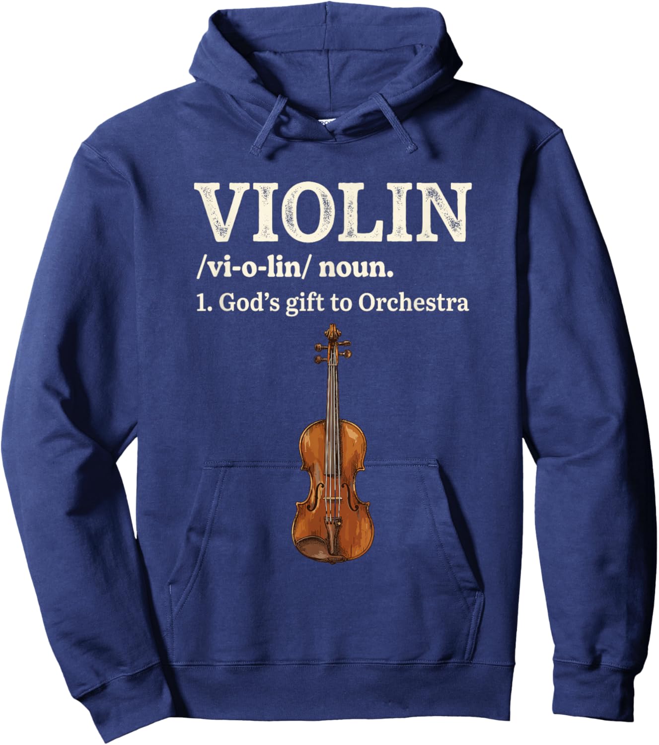 Violin Orchestra Funny Music Definition Hoodie - Hoodie | Navy