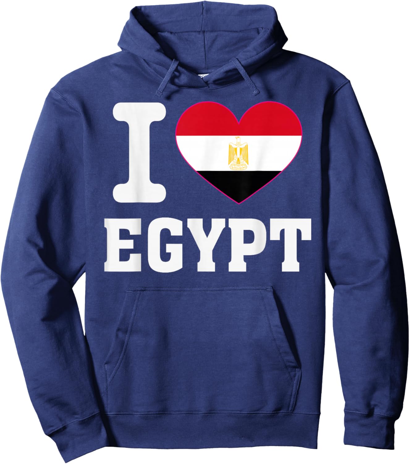 I Love Egypt Heart Souvenir Lovers Pride Travel Hoodie - Hoodie | Navy