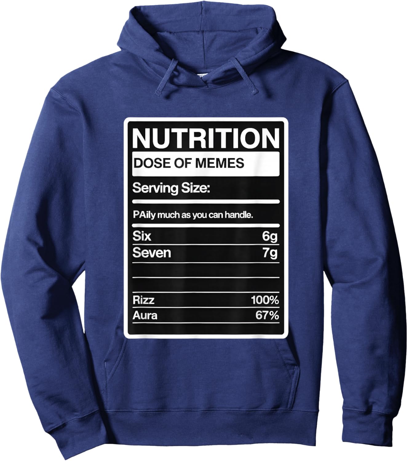 Dose of Memes 67 Nutrition Facts Hoodie - Hoodie | Navy