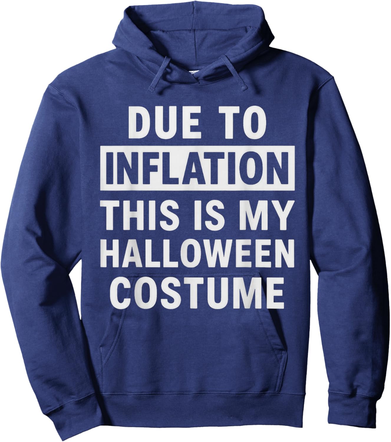 Due to Inflation This is My Halloween Costume Hoodie - Hoodie | Navy