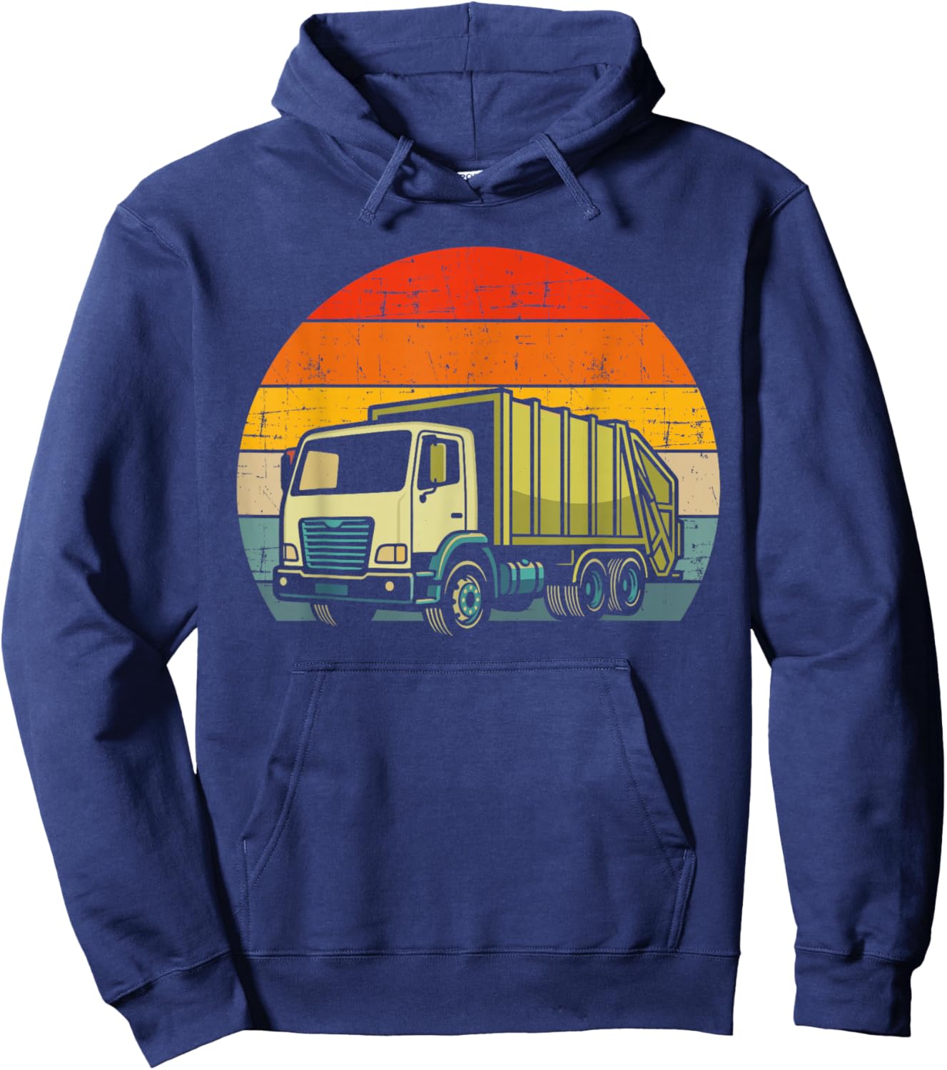 Garbage Truck Vintage Driver Retro Hoodie - Hoodie | Navy