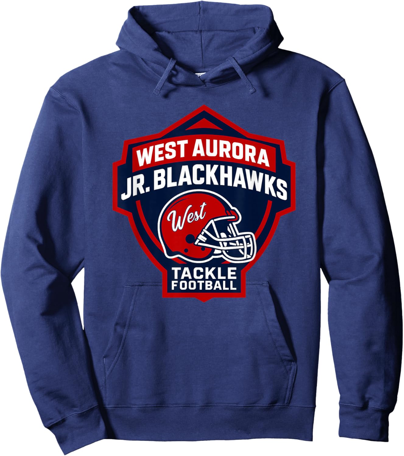 West Aurora Youth Tackle Football Hoodie - Hoodie | Navy