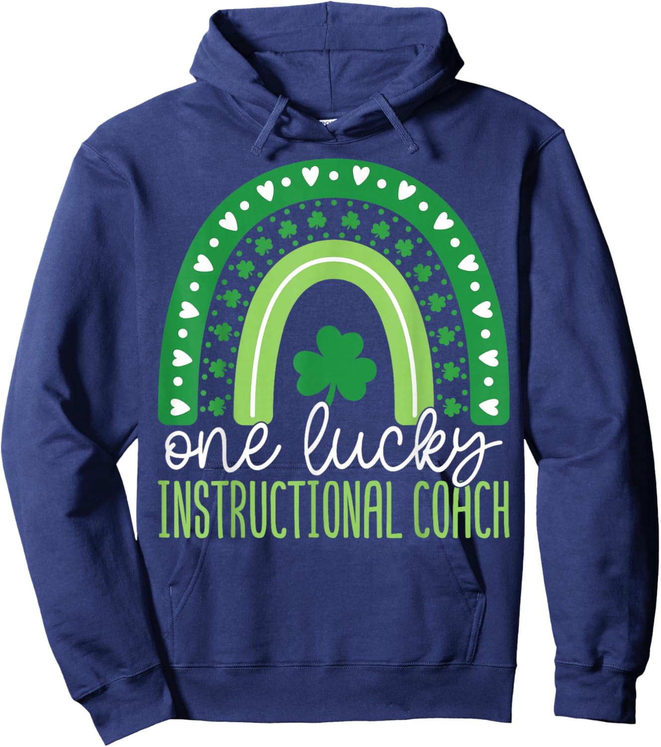 One Lucky Instructional Coach - St Patricks Day Hoodie - Hoodie | Navy