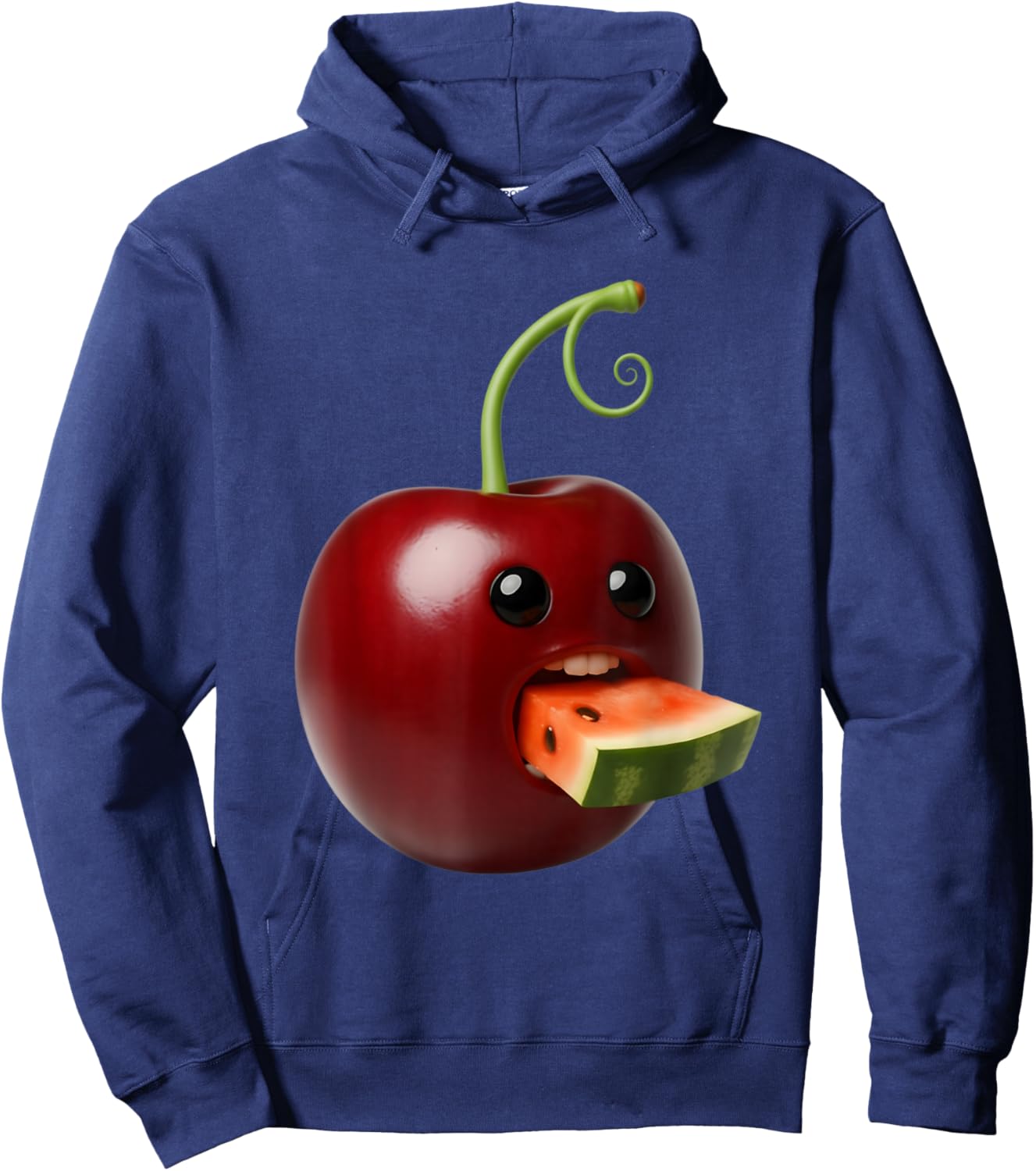 Niche Fruits Funny Cherry Meme Brainrot Surreal Hoodie - Hoodie | Navy