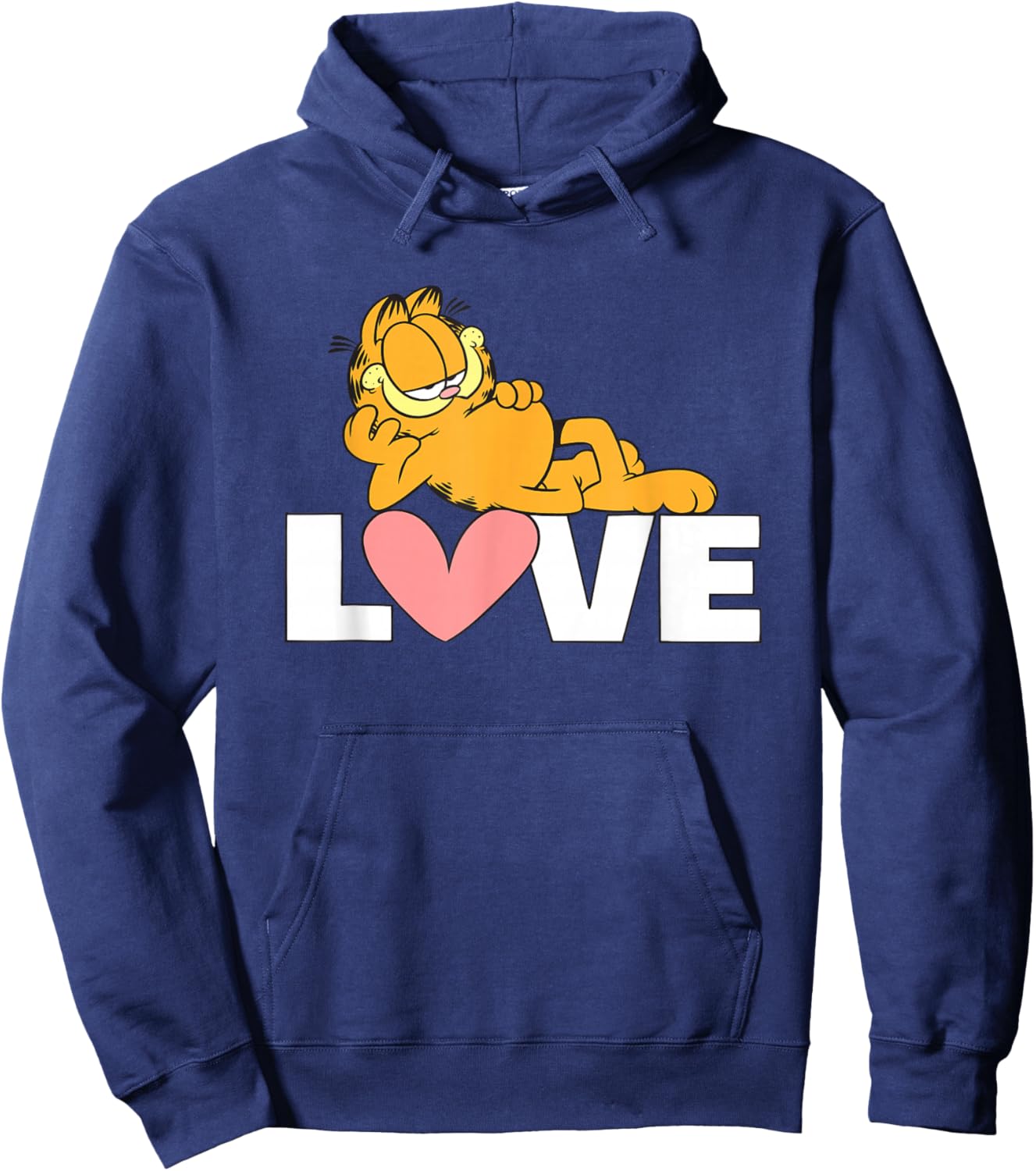 Garfield Valentine's Day Relaxed and in Love Hoodie - Hoodie | Navy