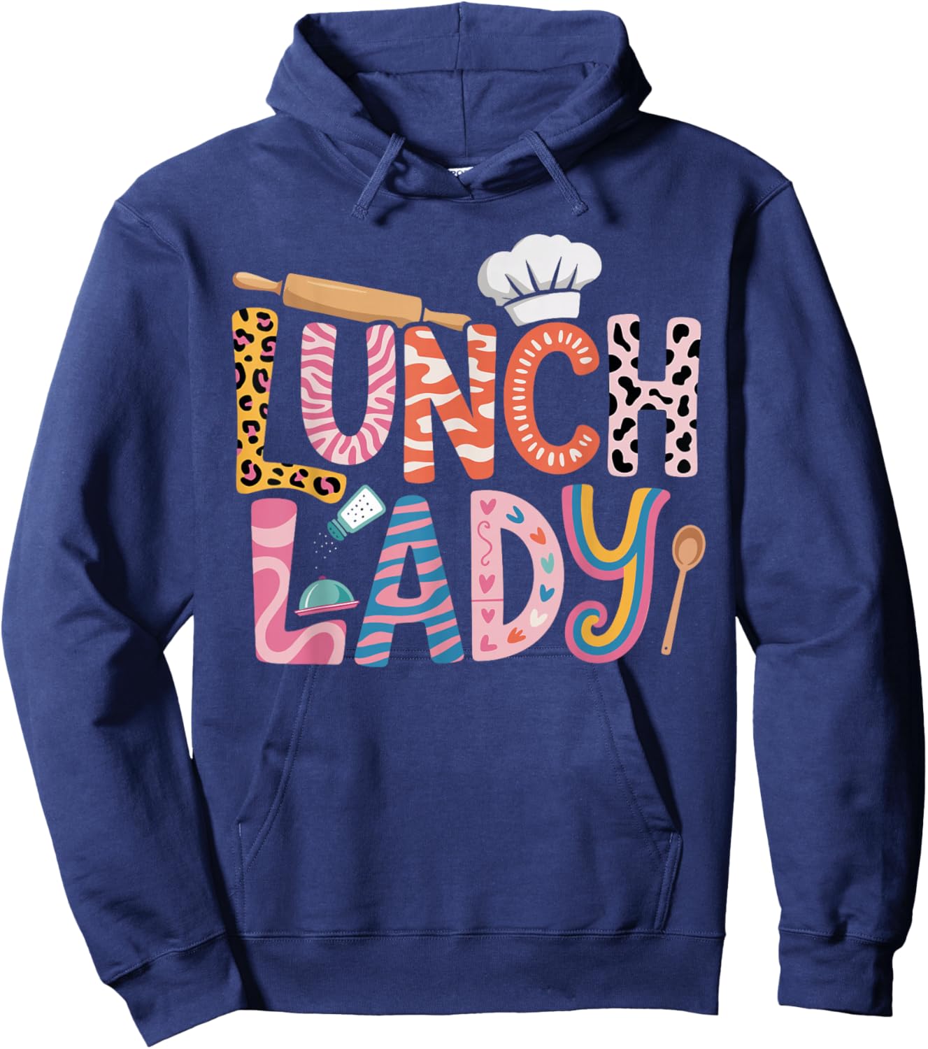 Lunch Lady School Cafeteria Kitchen Hoodie - Hoodie | Navy